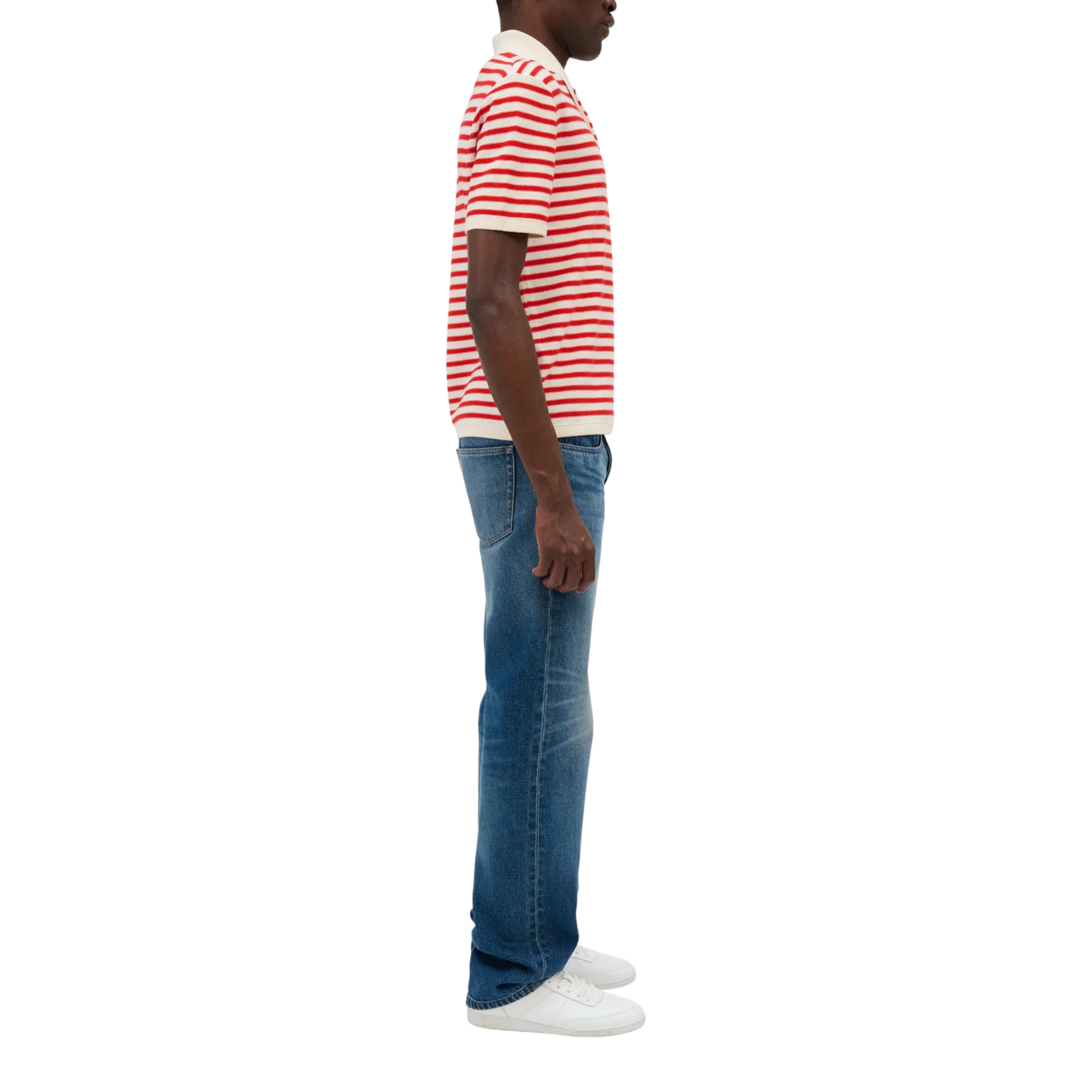 A.P.C. - Polo Eliot Knitwear - Ecru/Rouge - Image 3