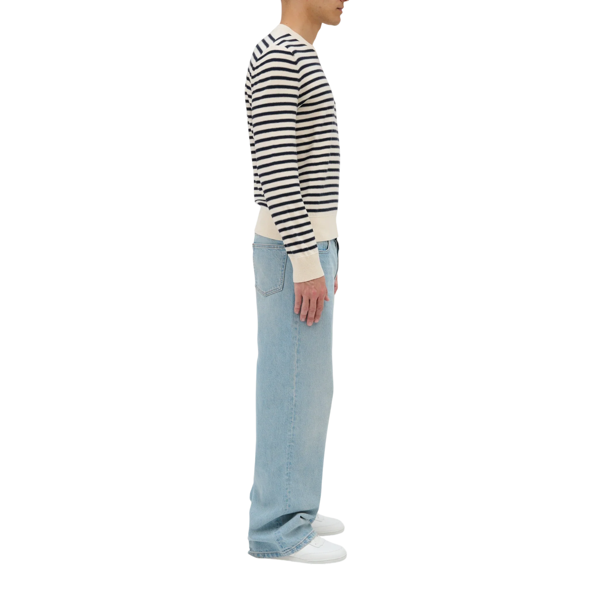 A.P.C. - Pull Paul Knitwear - Ecru/Dark Navy - Image 3