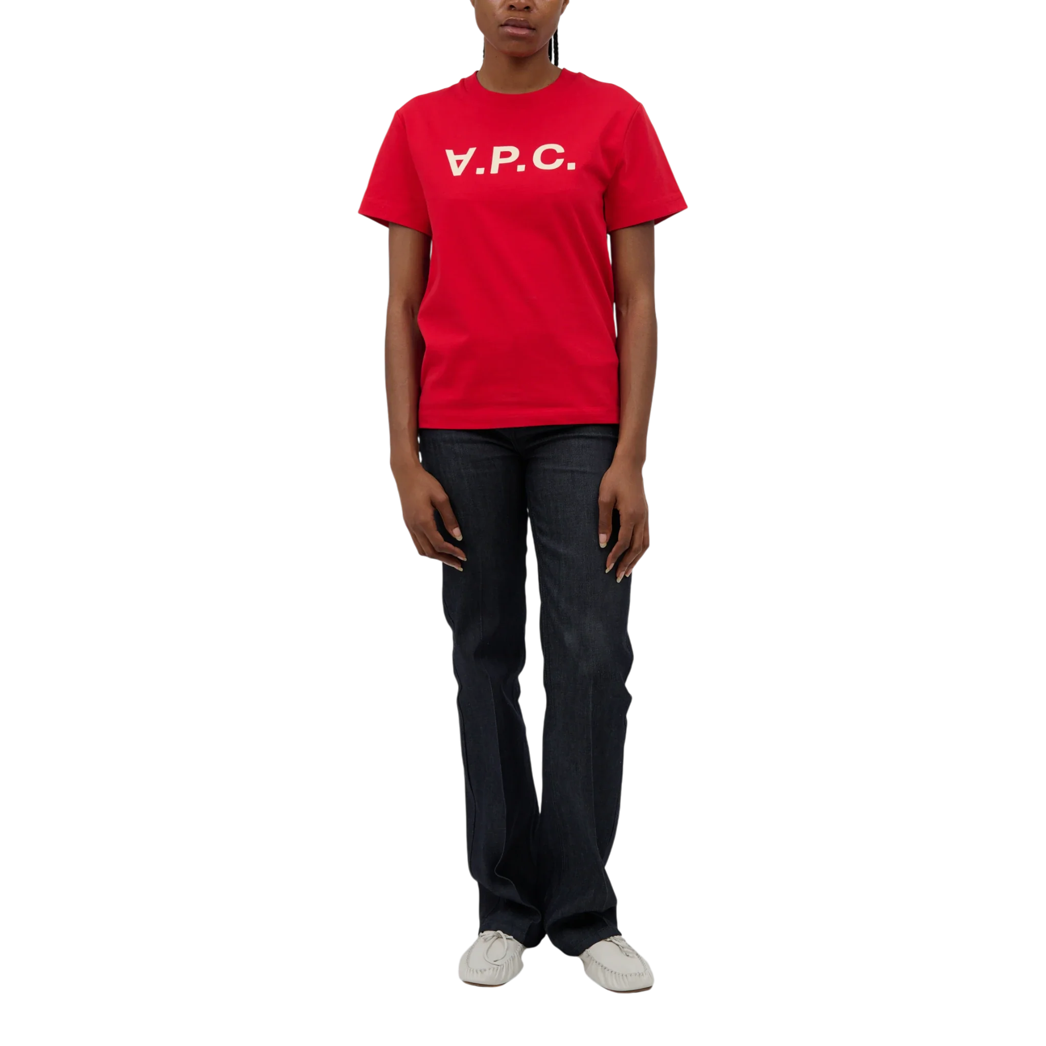 A.P.C. - T-Shirt Standard Grand V.P.C. T-shirt - Red Ecru - Image 3