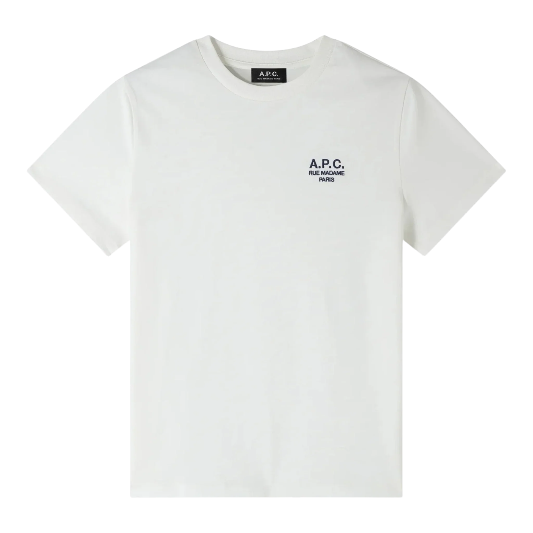 A.P.C. - T-Shirt Standard Rue Madame GOTS - White/Dark Navy - Image 8