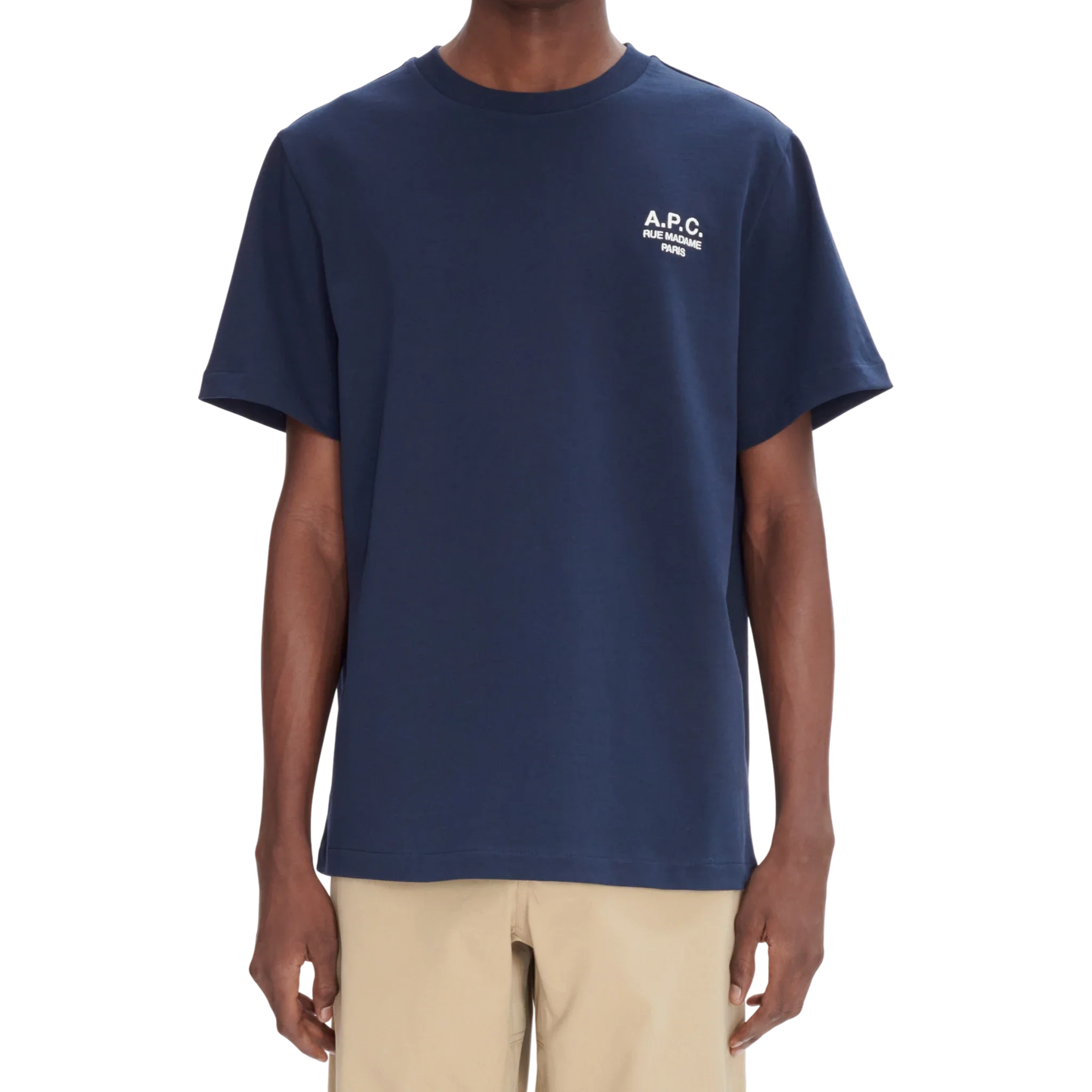 A.P.C. - T-Shirt Standard Rue Madame T-shirt - Dark Navy/Ecru - Image 3