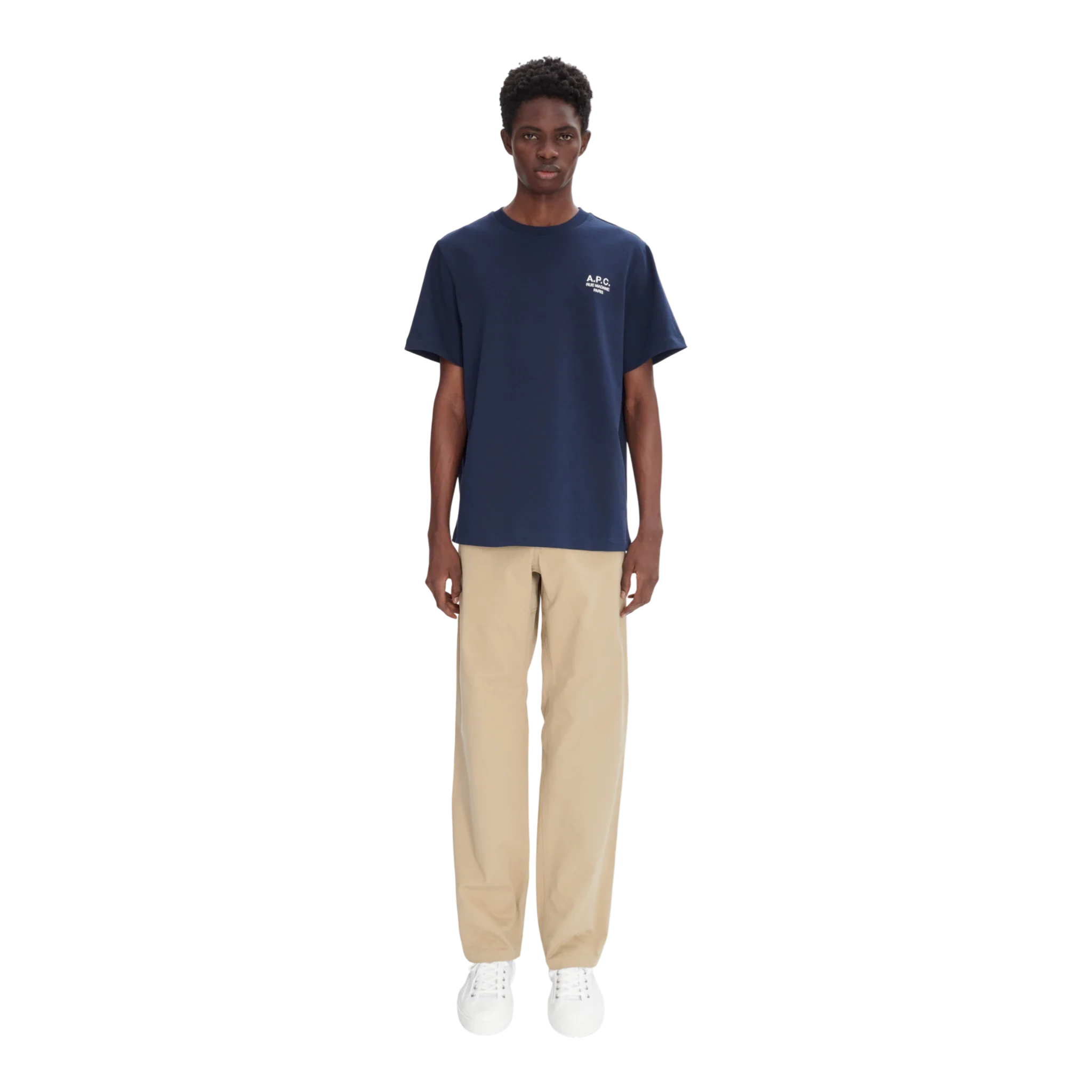 A.P.C. - T-Shirt Standard Rue Madame T-shirt - Dark Navy/Ecru - Image 6