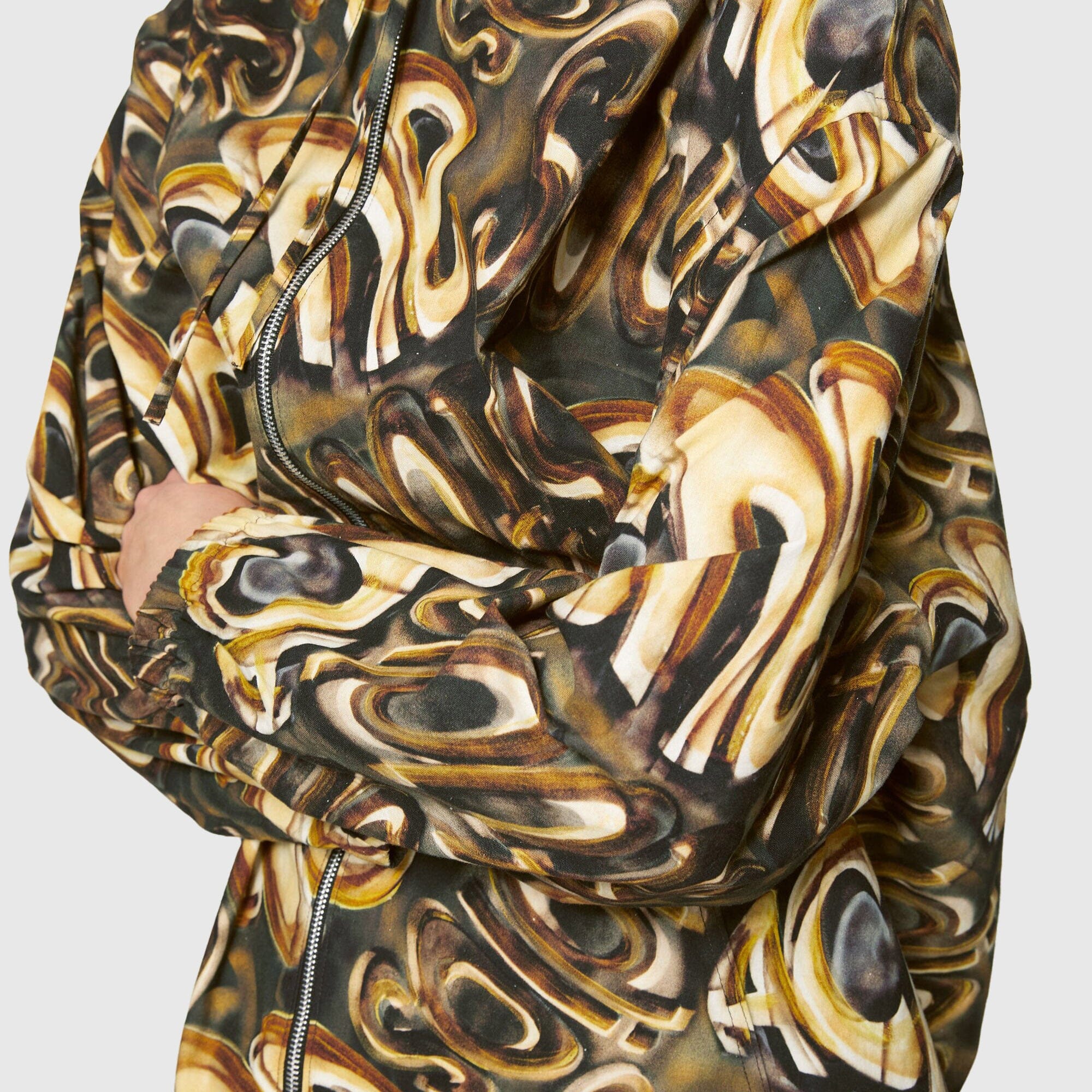 Acne Studios - Hooded Overshirt - Black/Gold - Image 3