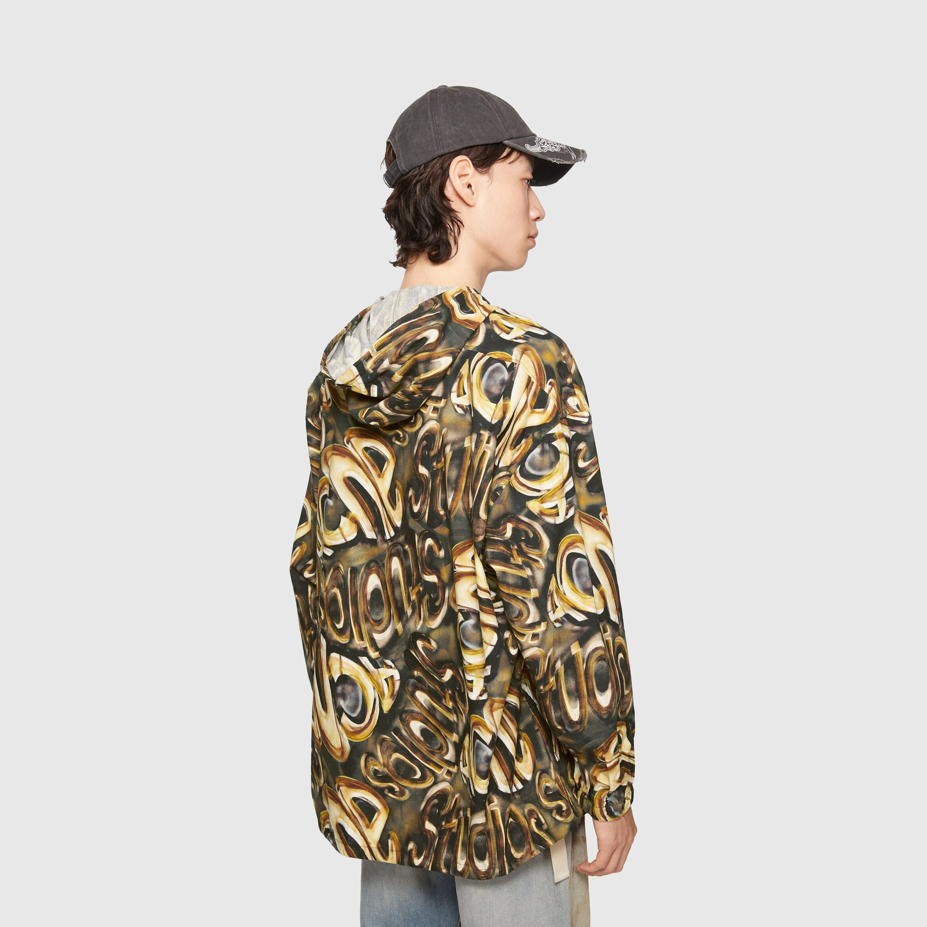 Acne Studios - Hooded Overshirt - Black/Gold - Image 5