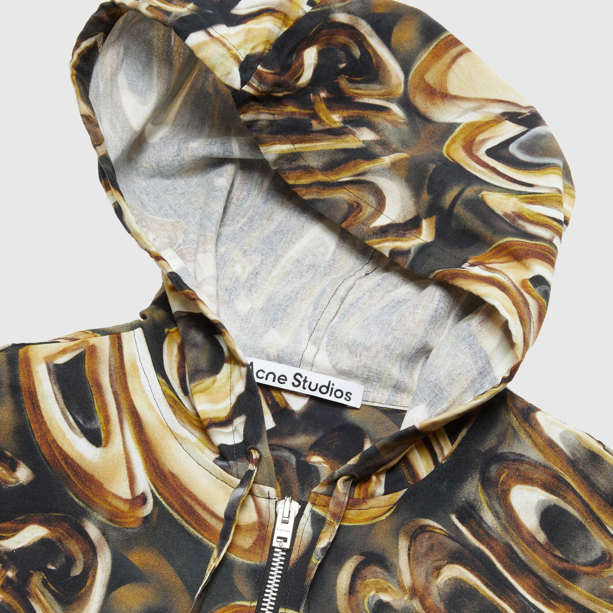 Acne Studios - Hooded Overshirt - Black/Gold - Image 7