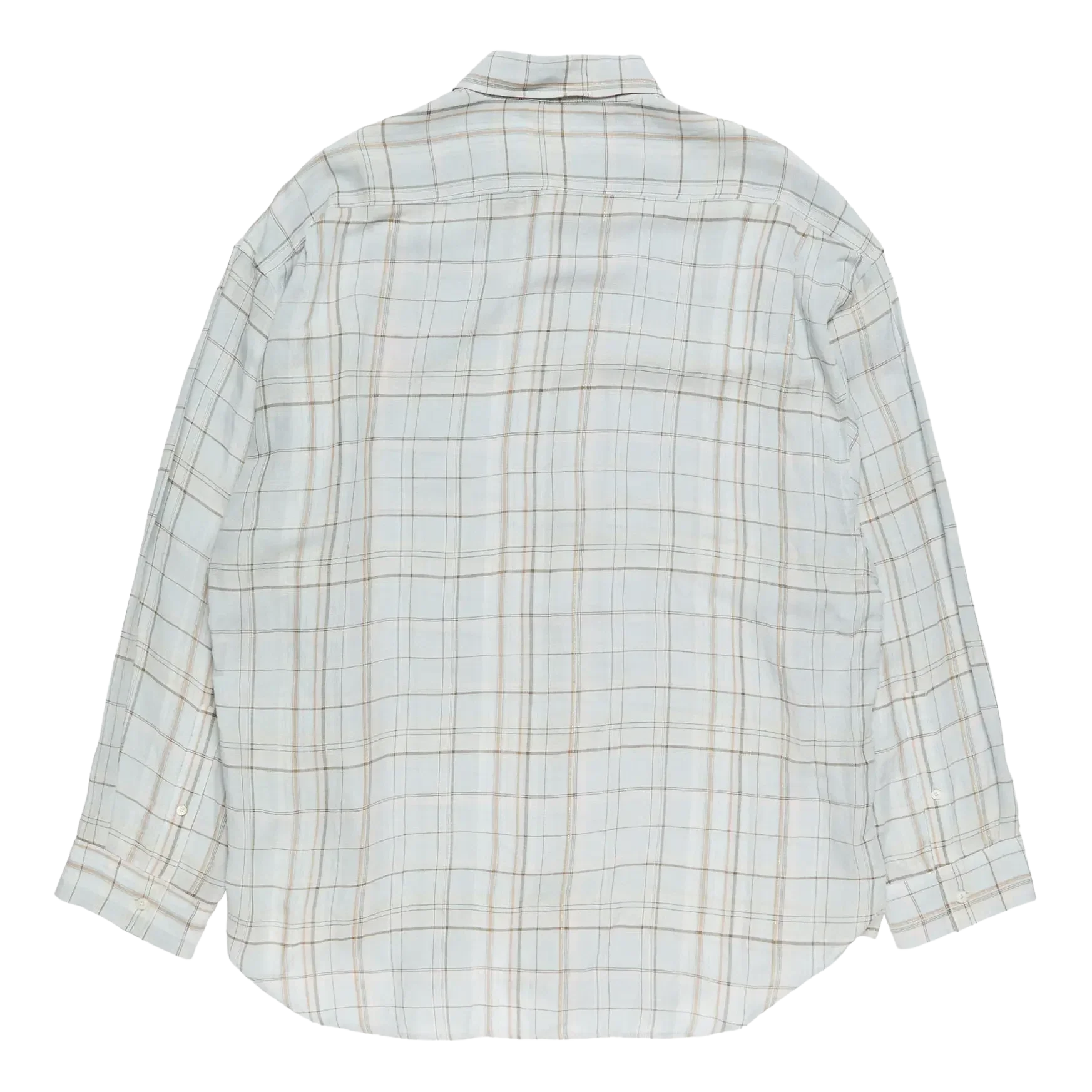 Acne Studios - Linen Check Button-up Short - Grey/Pink - Image 2