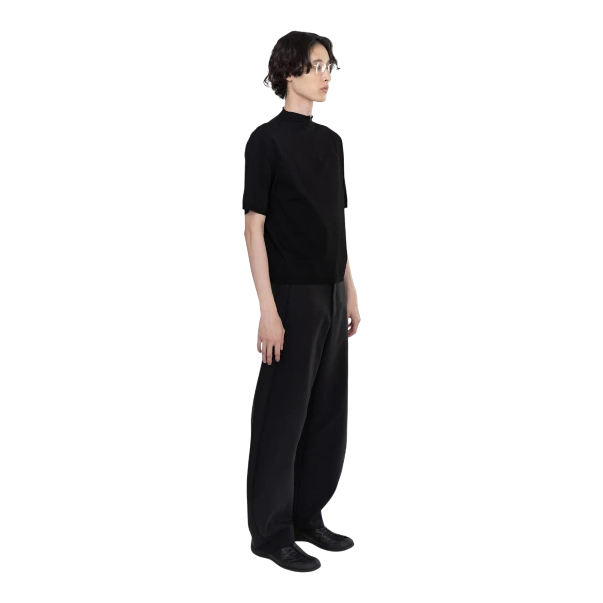 Amomento - Half Zip-up Knit - Black - Image 3