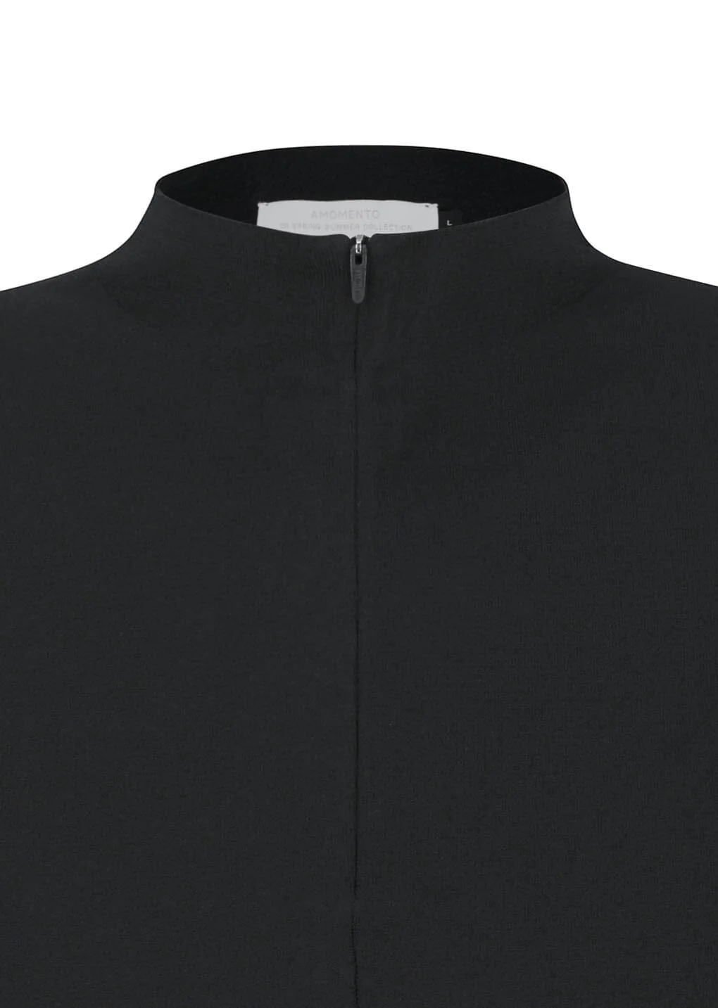 Amomento - Half Zip-up Knit - Black - Image 4