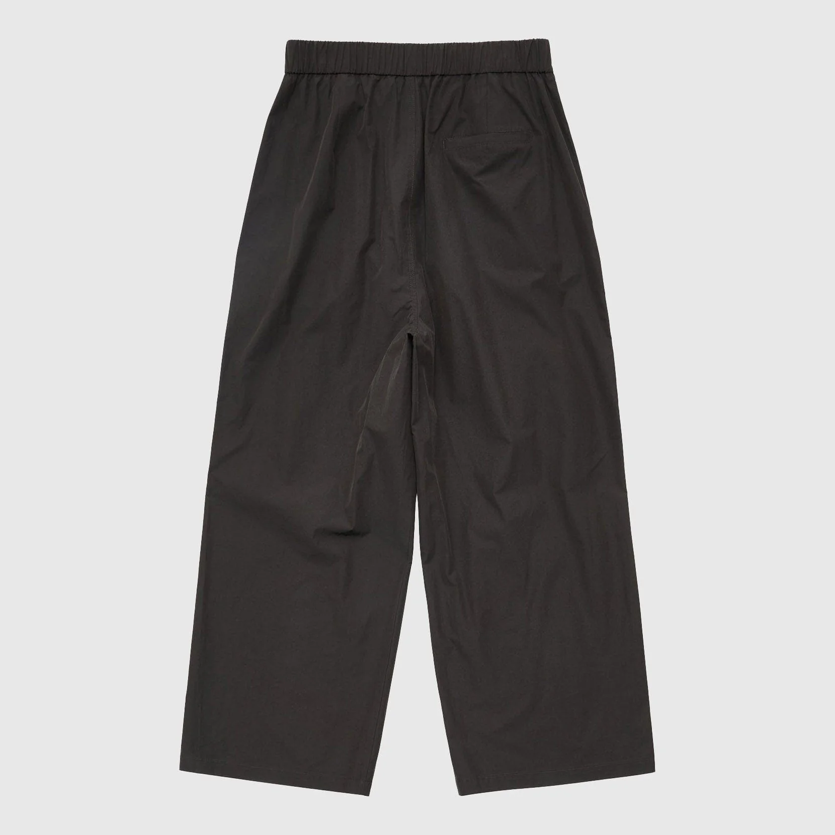 Amomento - Nylon Two Tuck Wide Pants - Black - Image 3