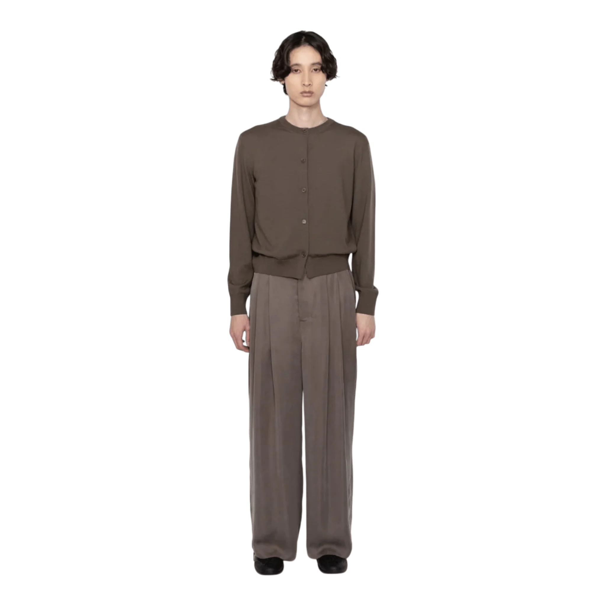 Amomento - Wool Cardigan - Brown - Image 3