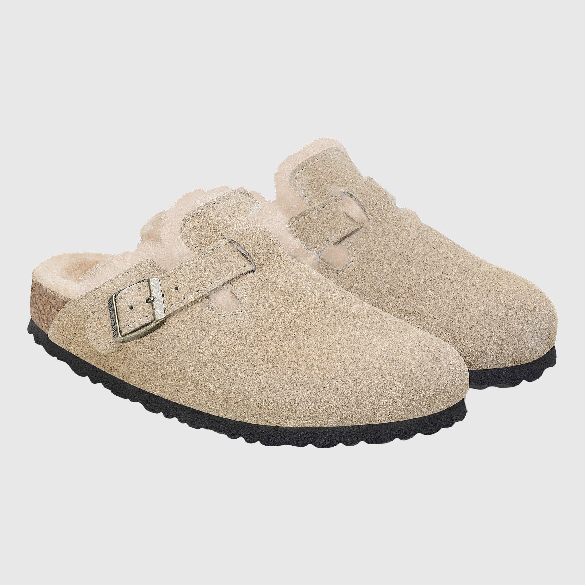 Birkenstock - Boston Clog Shearling Suede - Taupe - Image 5