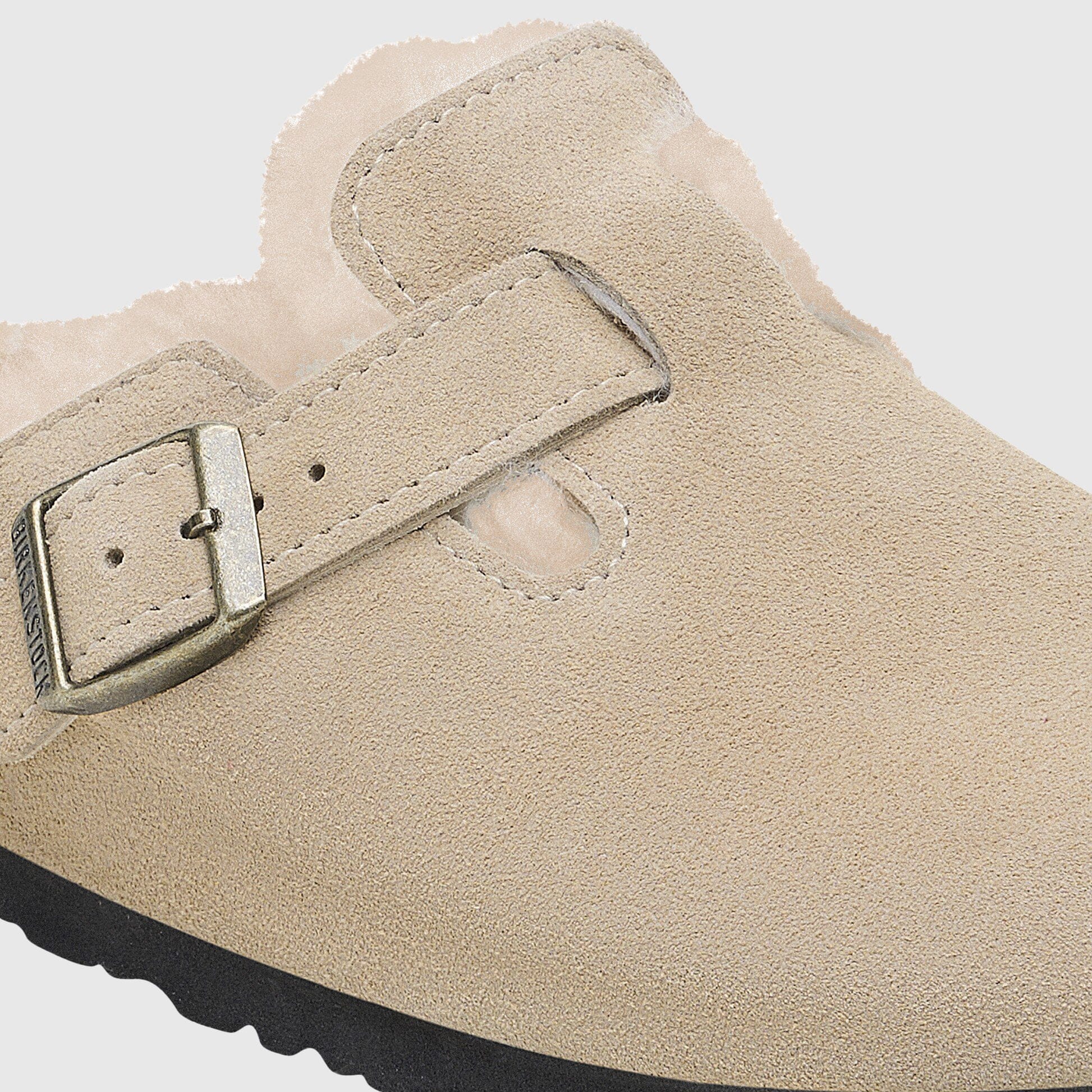 Birkenstock - Boston Clog Shearling Suede - Taupe - Image 6