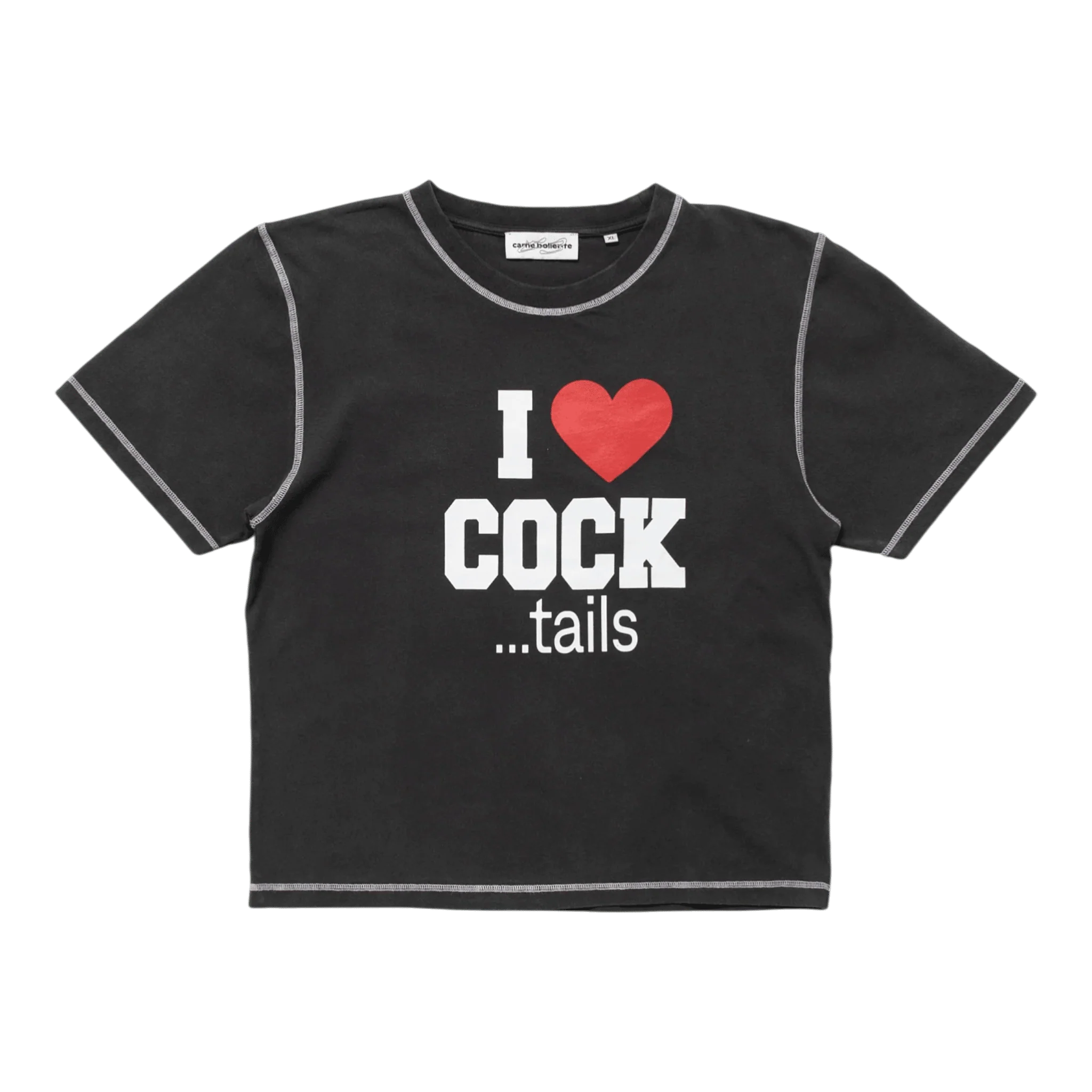 Carne Bollente - Big Tipper T-shirt - Off-Black