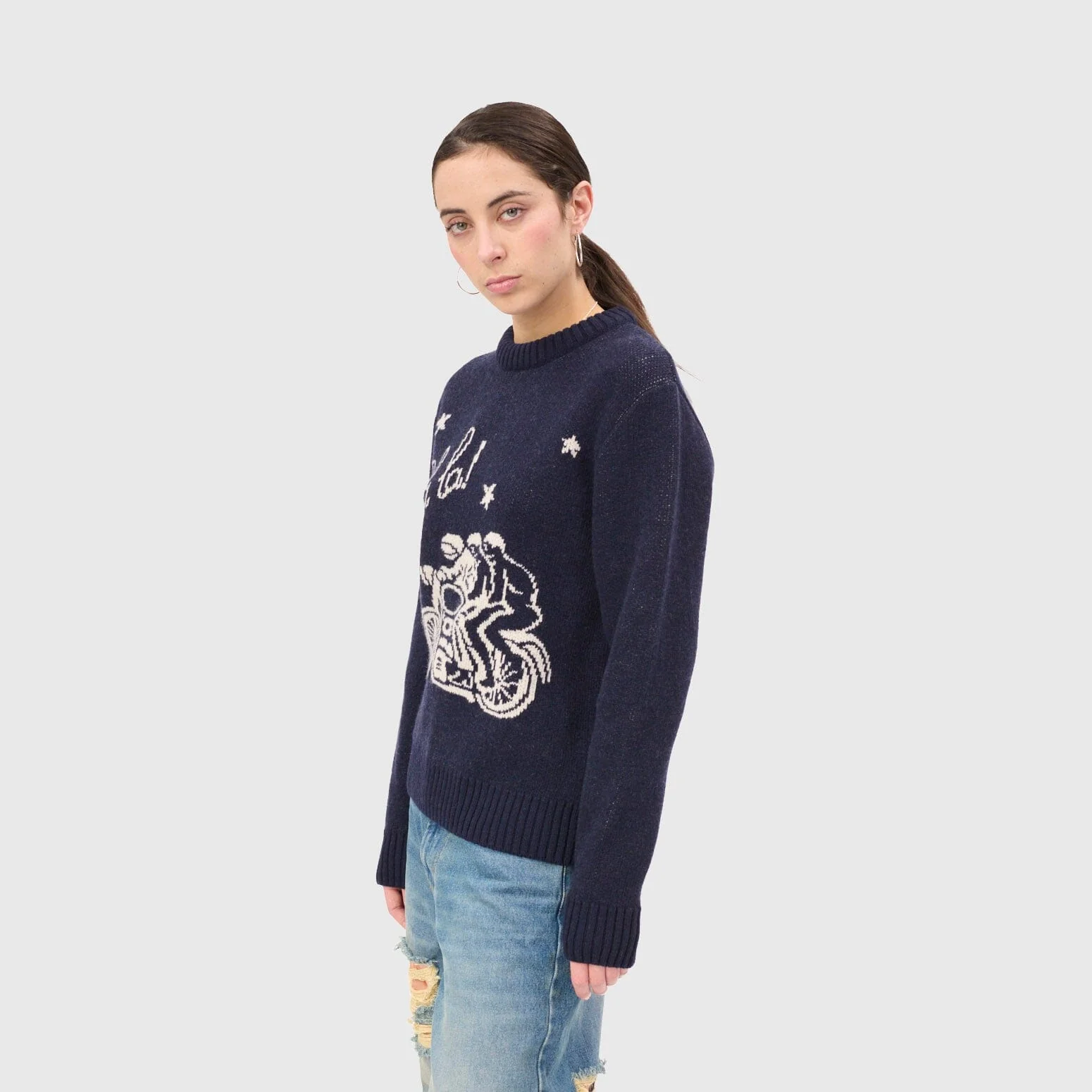 Carne Bollente - Ménage à Trois, Oh La La Sweater - Navy - Image 8