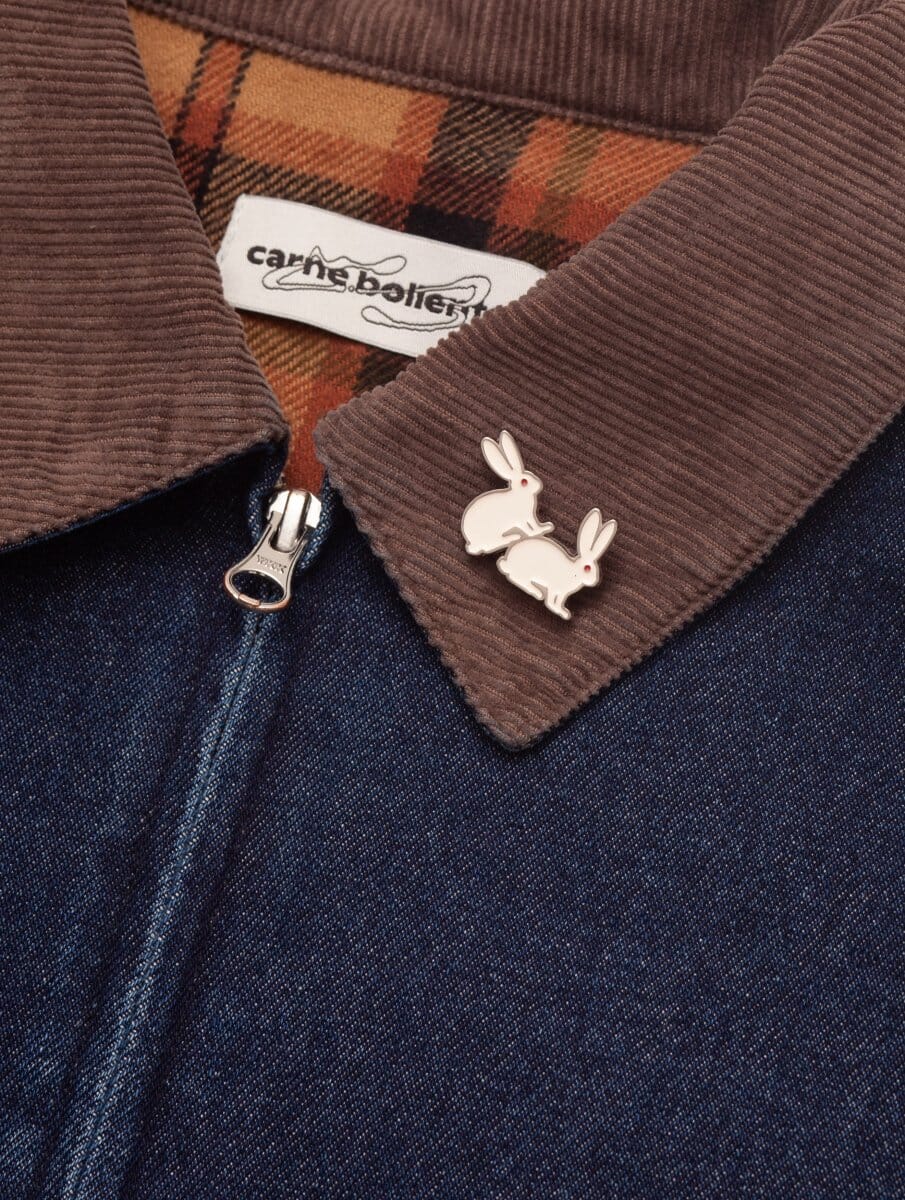 Carne Bollente - Moto Rabbit Jacket - Washed Blue - Image 3