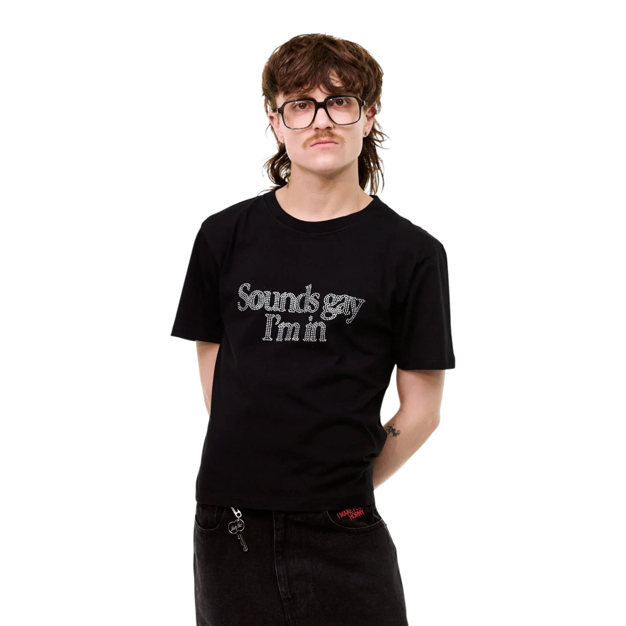 Carne Bollente - Sound´s Gay, I'm In Baby! T-shirt - Black - Image 3