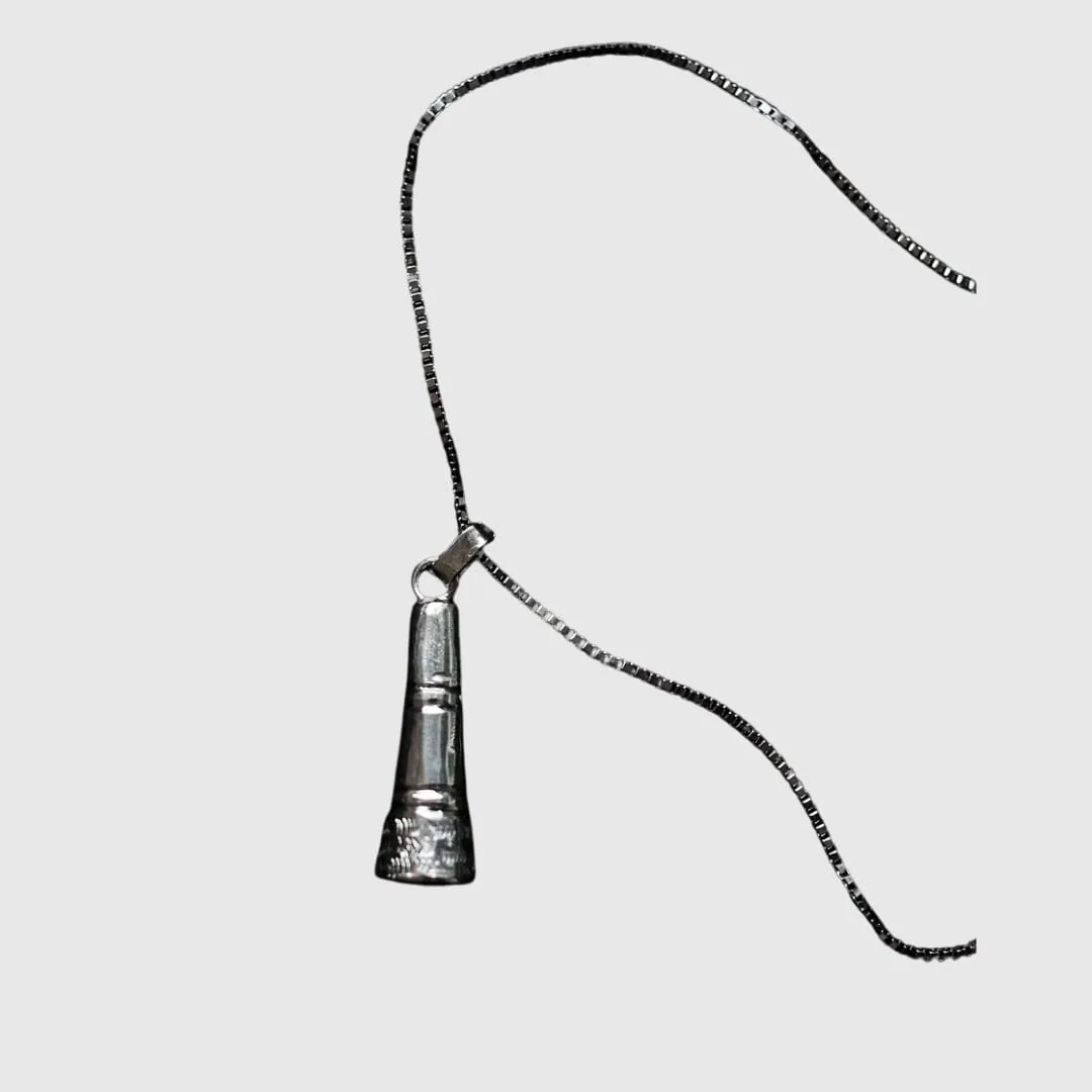 Demba Djembe Pendant - Silver - Image 3
