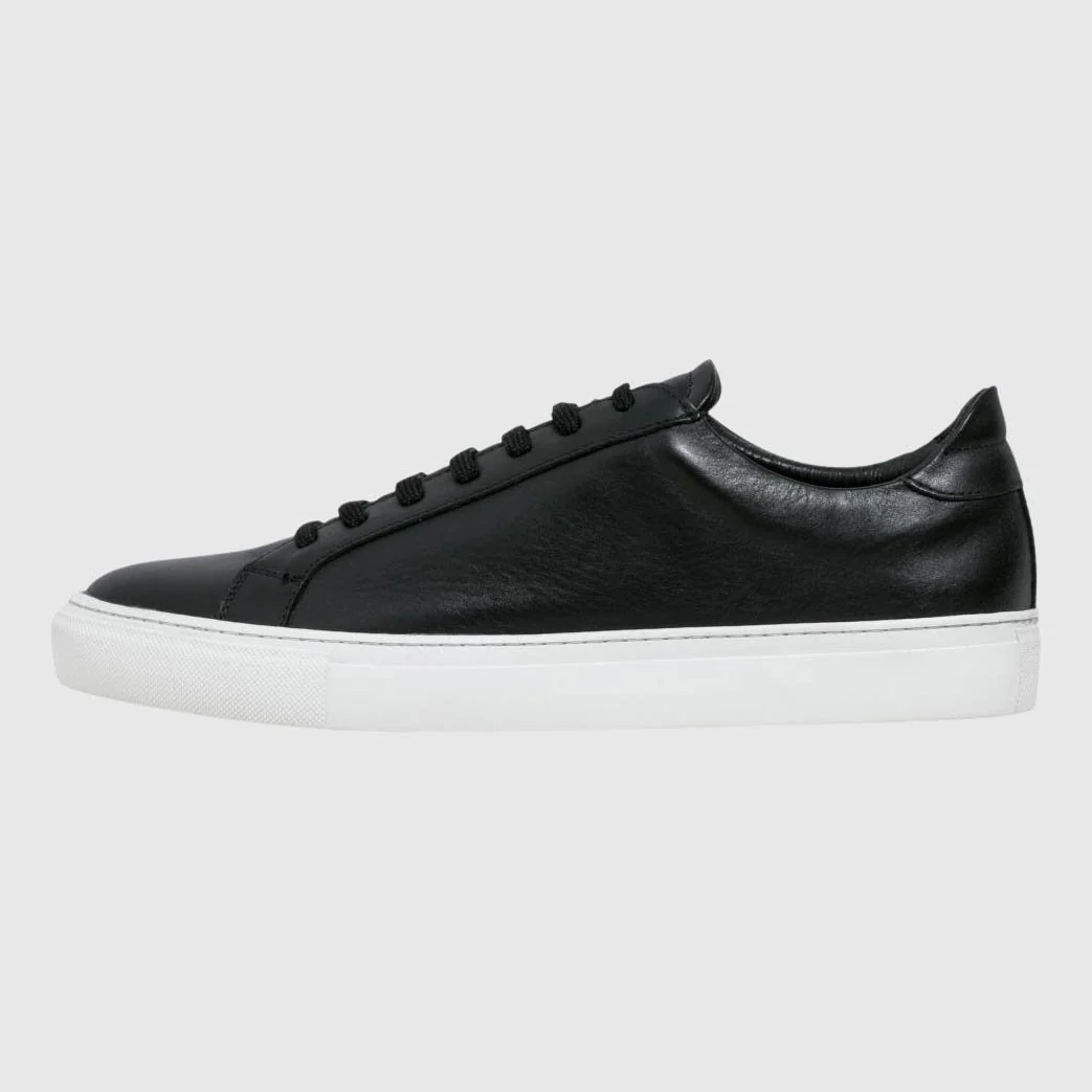 Garment Project - Leather Sneaker - Black - Image 3
