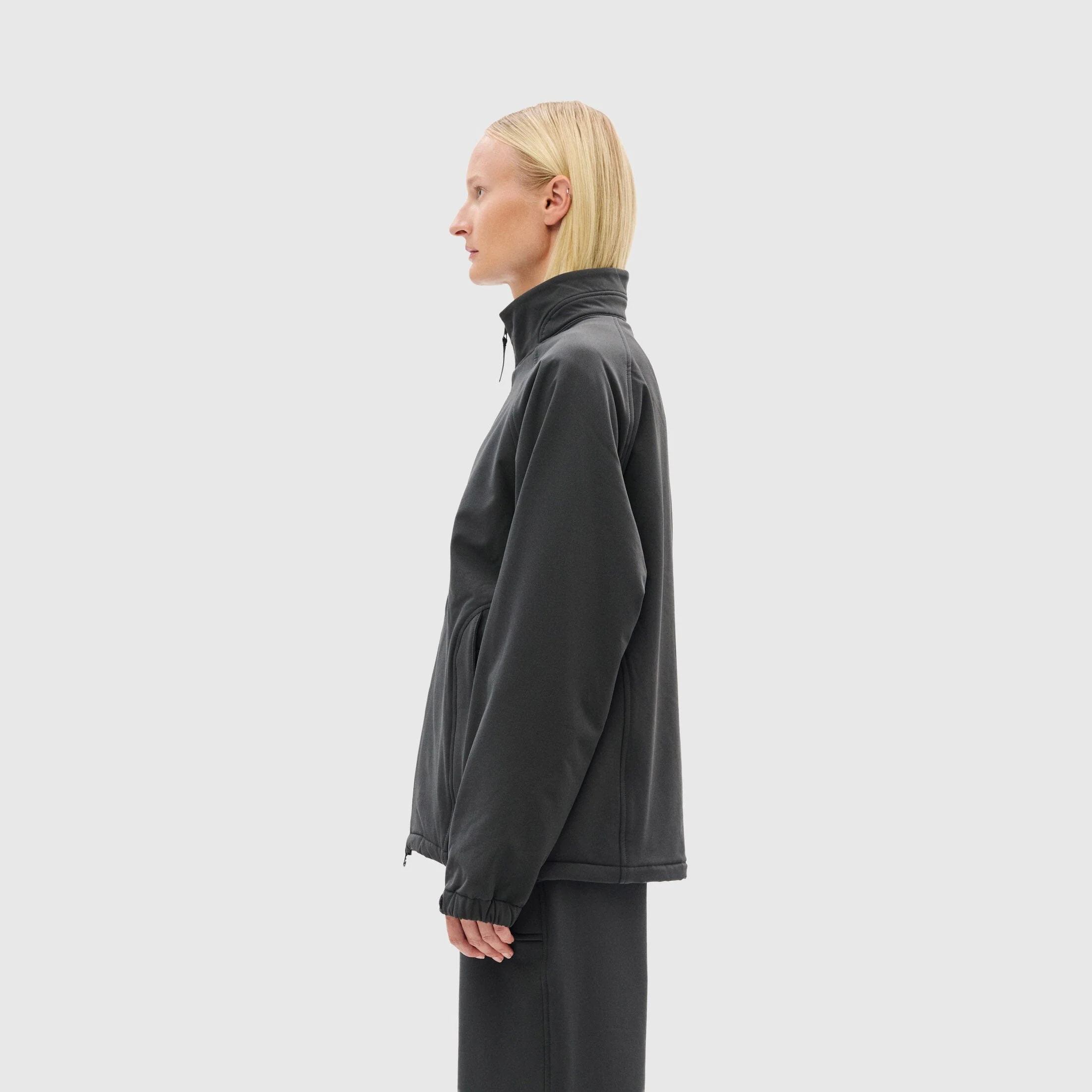 Hiking Patrol - Path Inner Brushed Softshell Jacket - Charcoal Black - Image 5