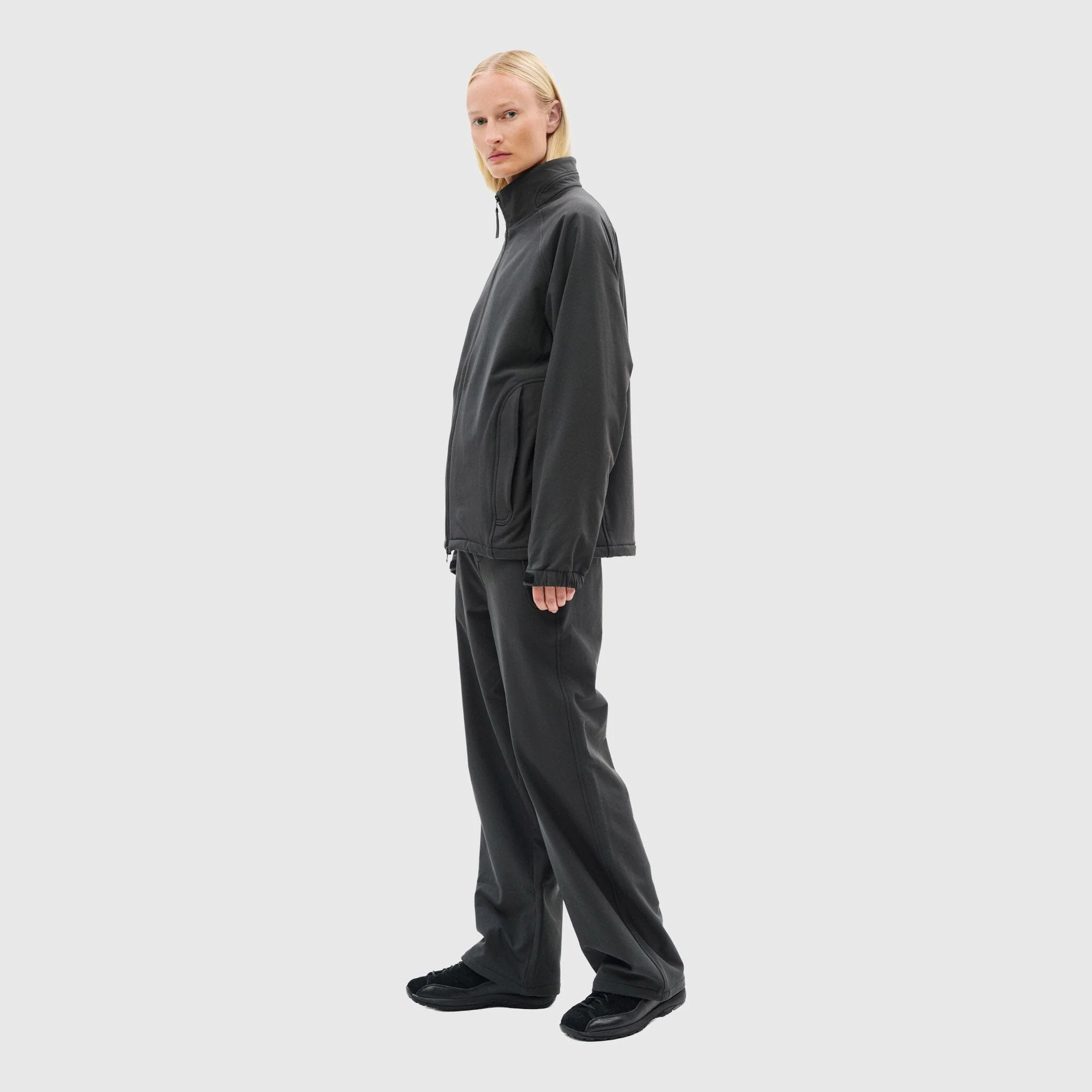 Hiking Patrol - Path Inner Brushed Softshell Jacket - Charcoal Black - Image 6