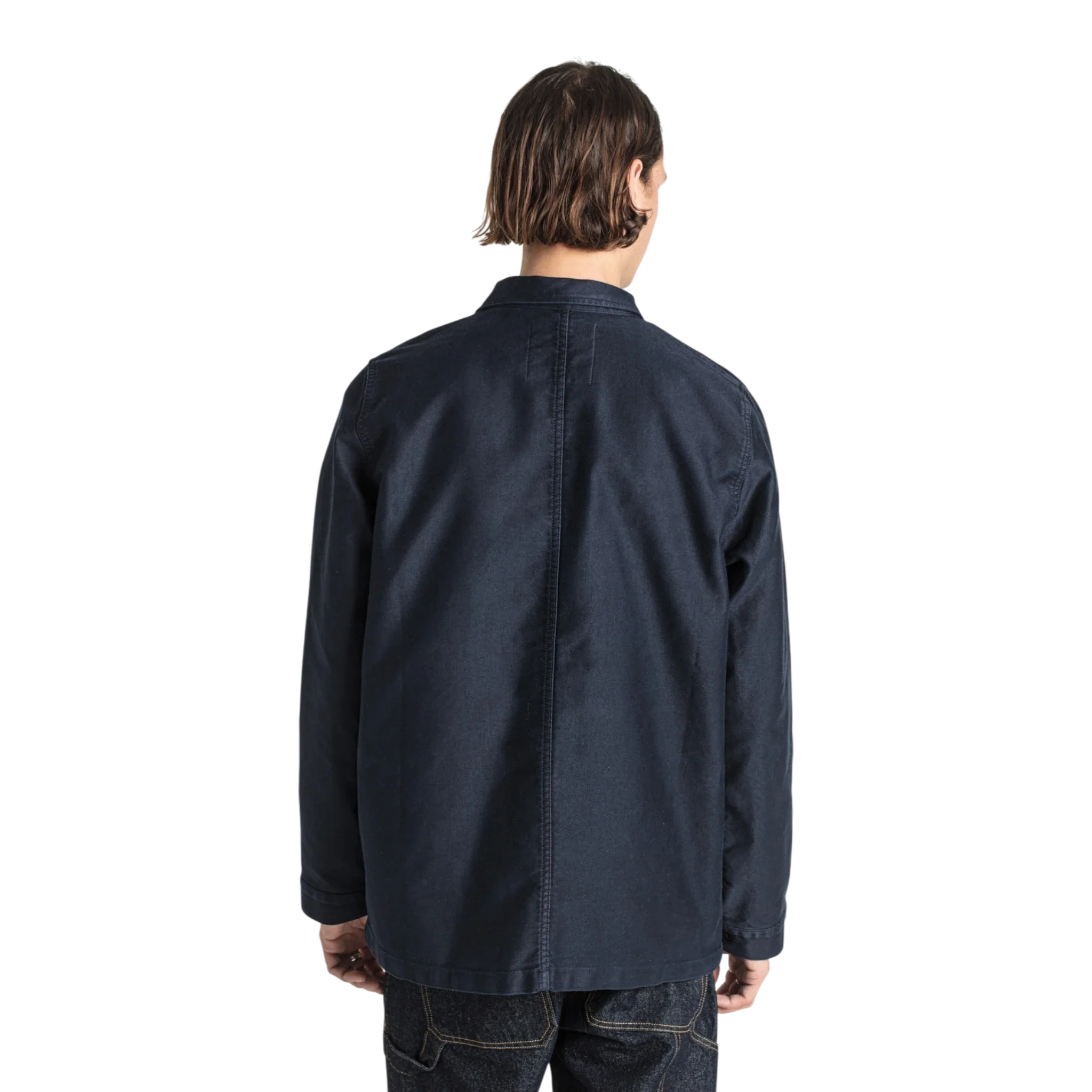 Le Mont Saint Michel - Moleskin Work Jacket - Navy - Image 4