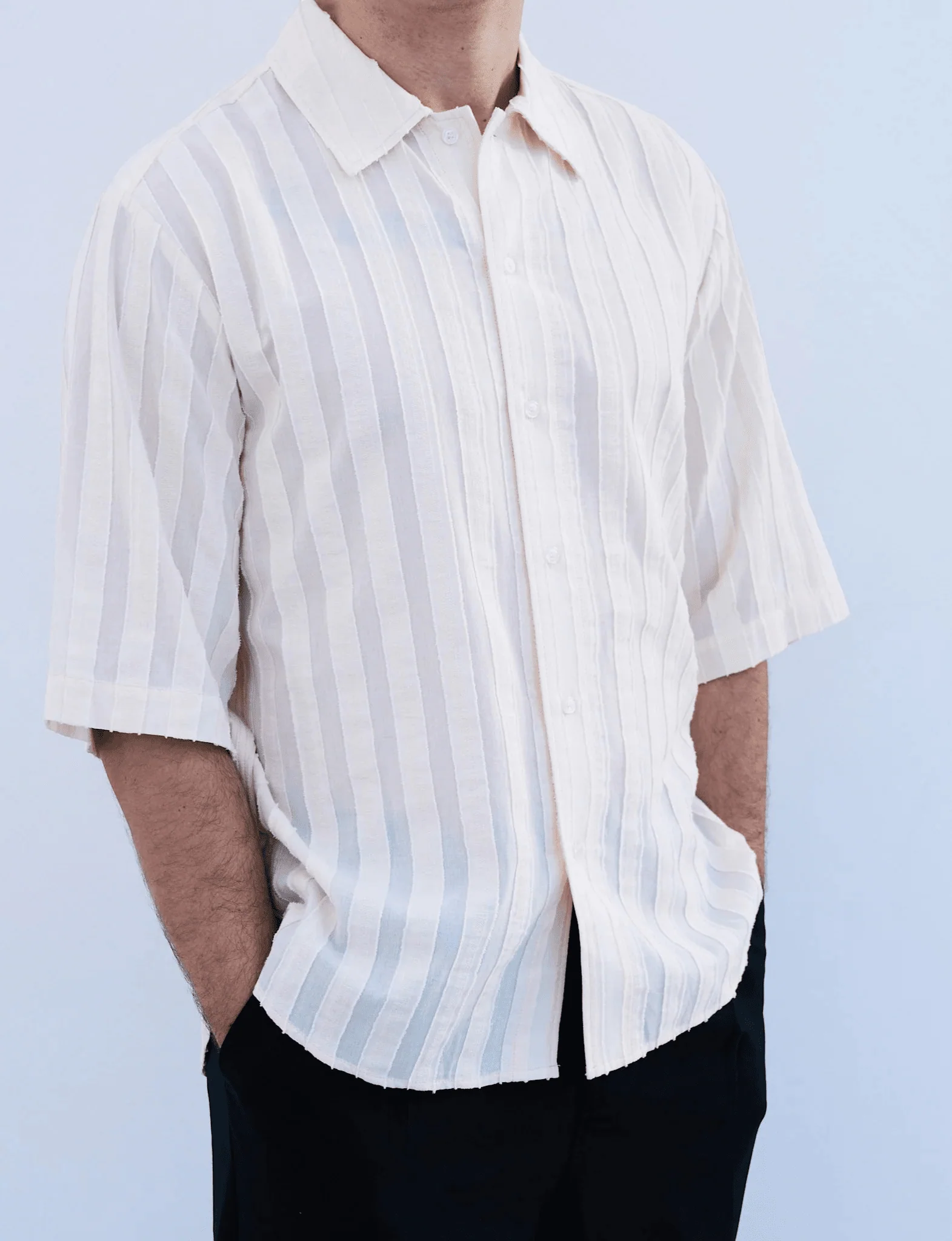 Libertine-Libertine - Carbon Shirt - Off White - Image 3
