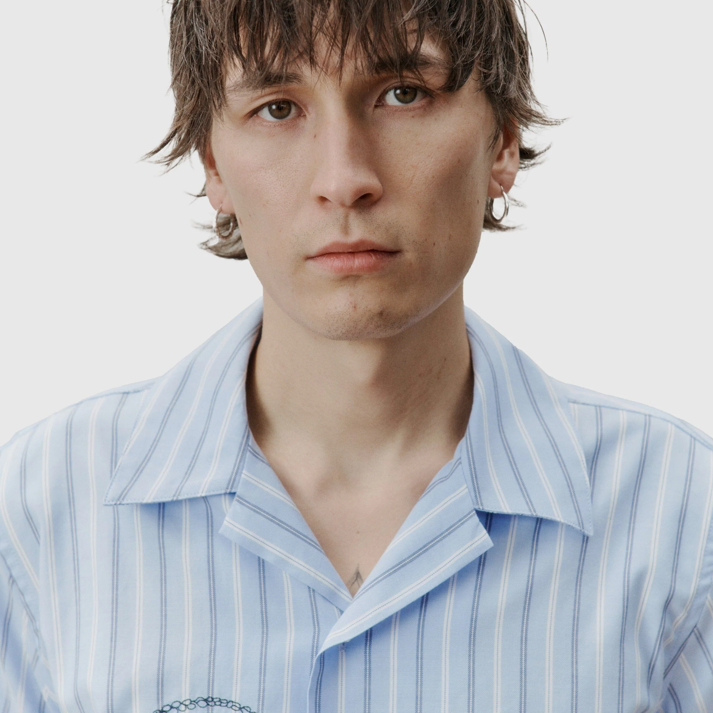 Libertine-Libertine - Cave Shirt - Oxford Blue Stripe - Image 4