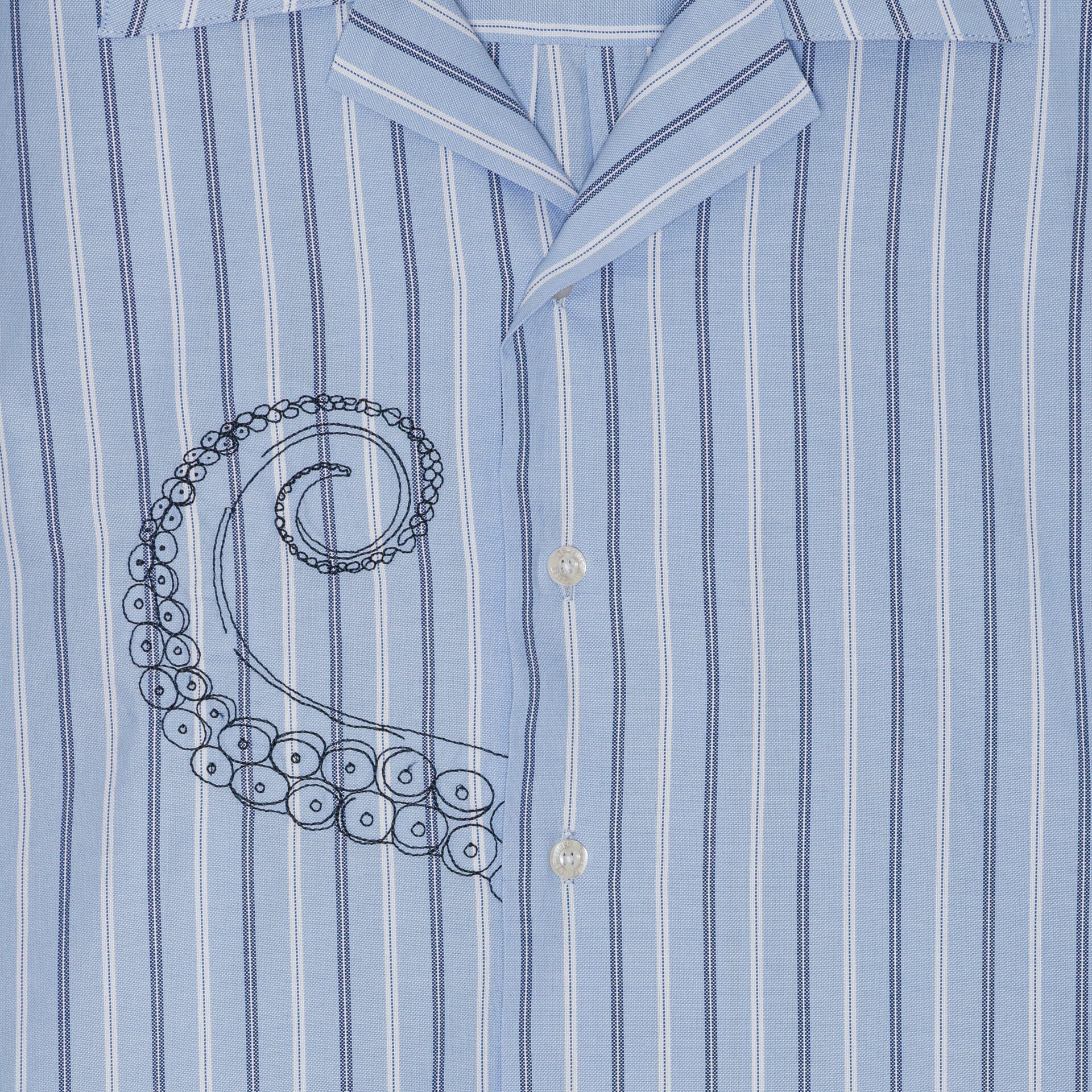 Libertine-Libertine - Cave Shirt - Oxford Blue Stripe - Image 8