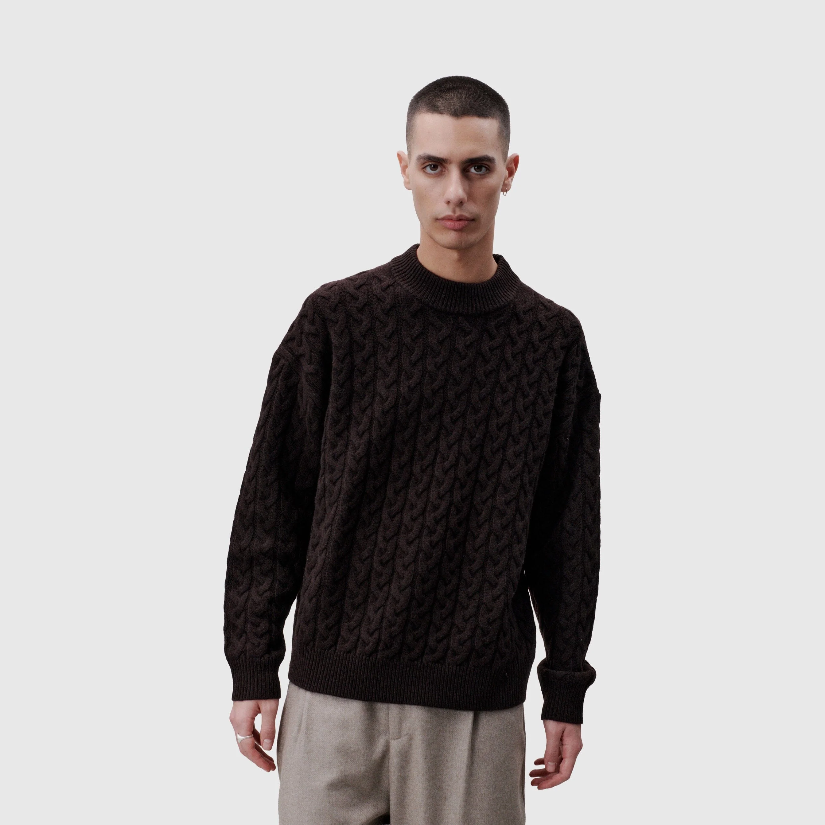 Libertine-Libertine - Topanga Cable Knit - Dark Brown - Image 2