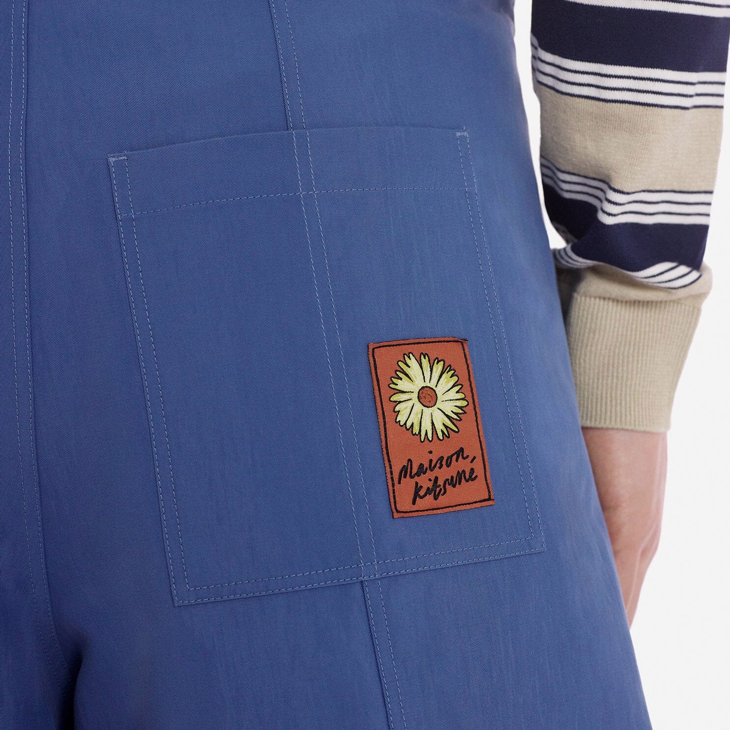 Maison Kitsuné - Topstitch Bermuda Shorts - Storm Blue - Image 6