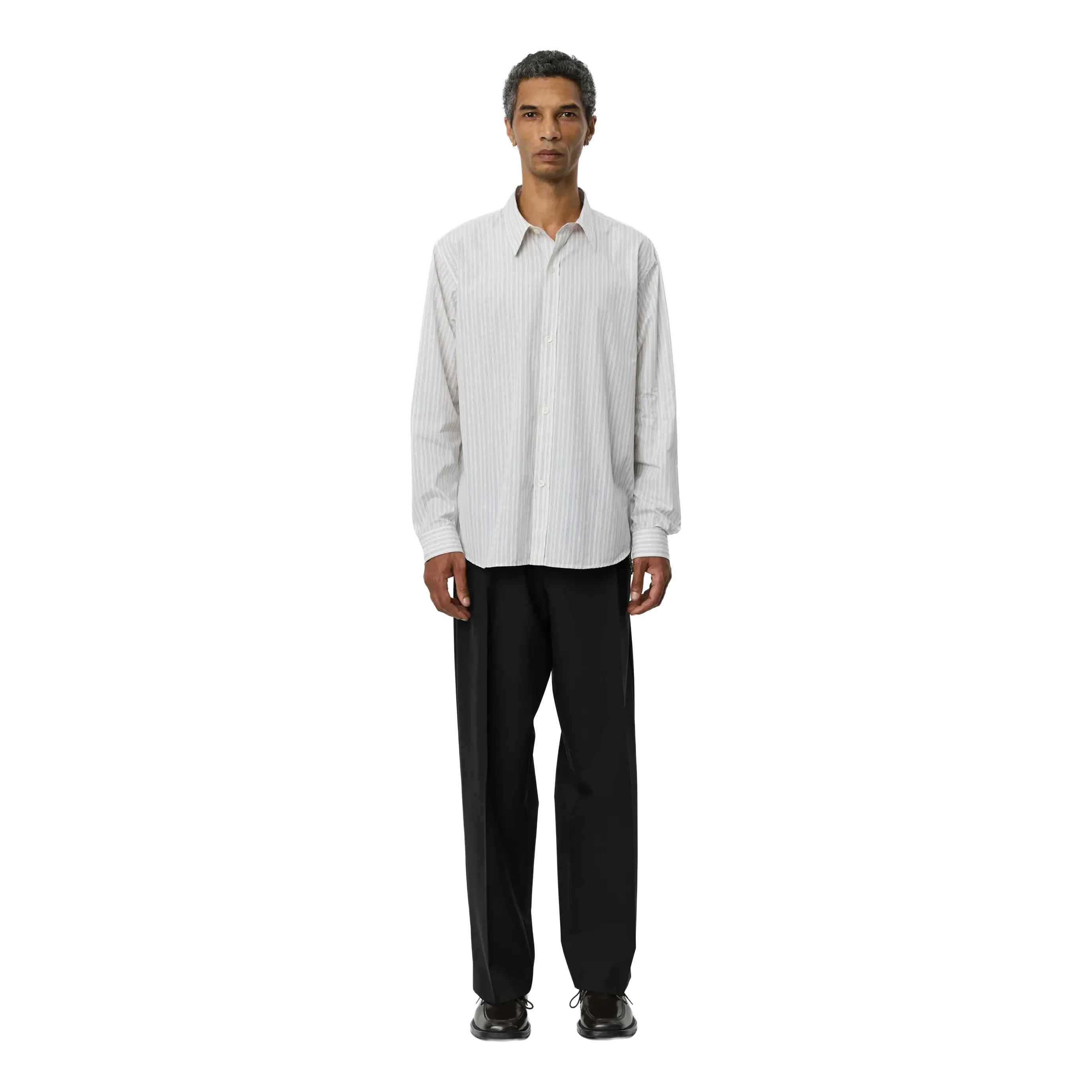 mfpen - Evening Shirt - Off White Business Stripe