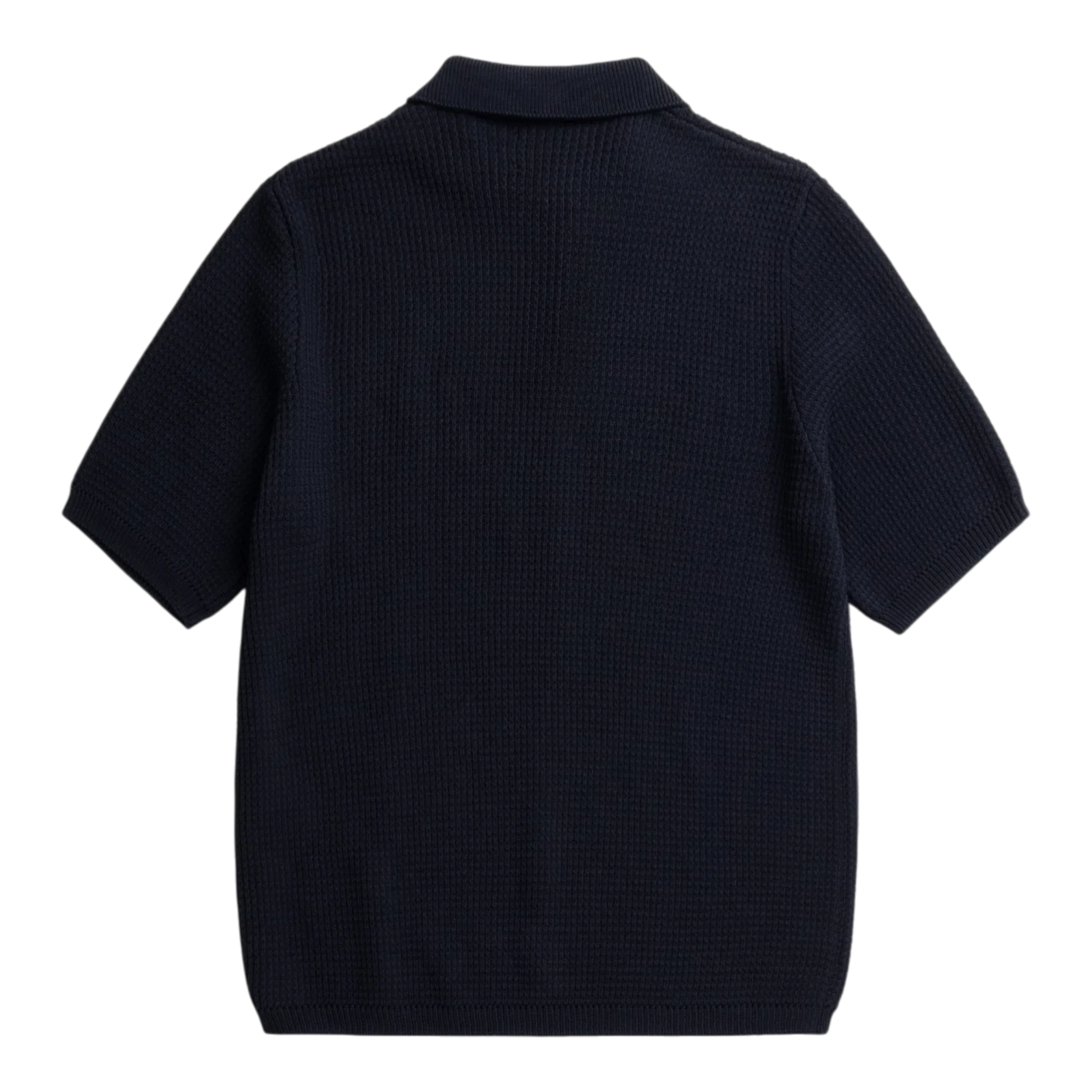 Norse Projects - Anholt Cotton Crepe Polo - Dark Navy - Image 2