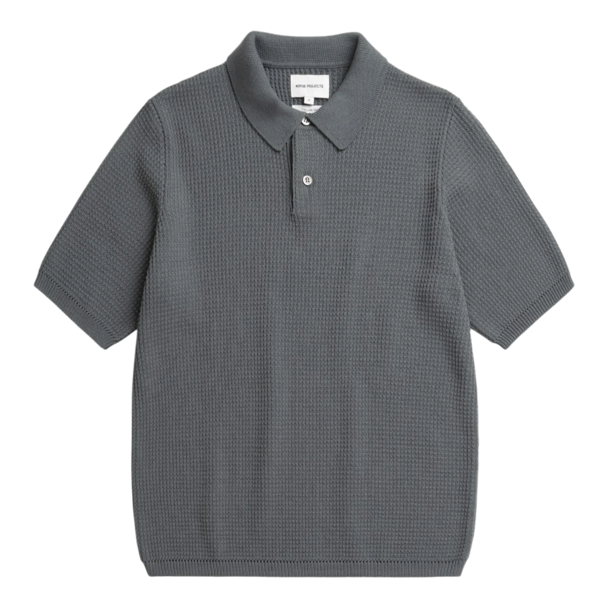 Norse Projects - Anholt Cotton Crepe Polo - Greyish Blue