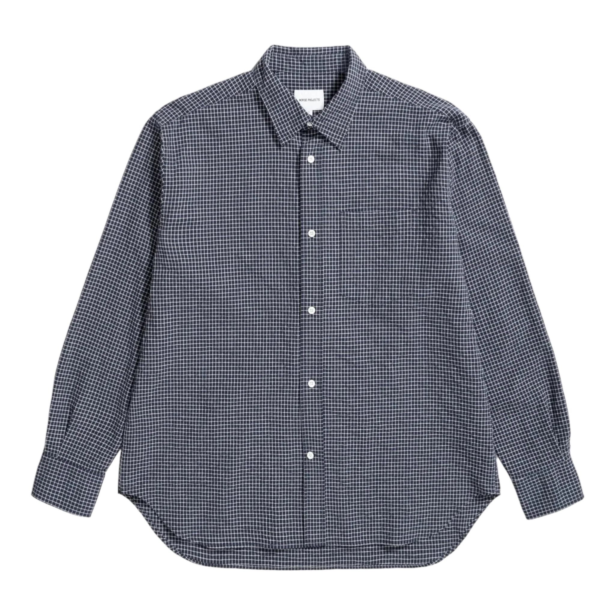 Norse Projects - Espevik Check Oversized Shirt - Dark Navy
