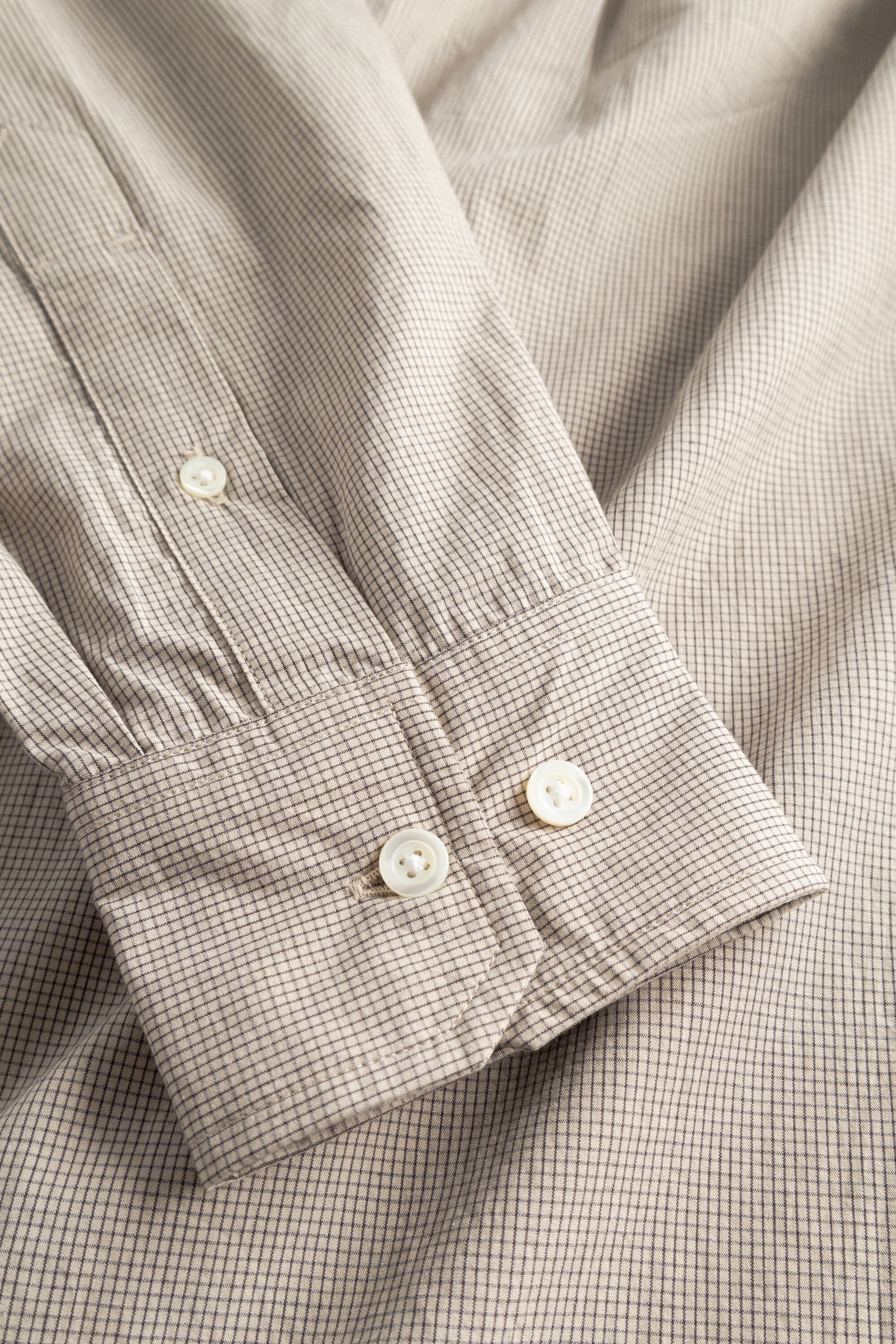 Norse Projects - Espevik Oversize Micro Poplin Check Shirt - Oatmeal - Image 4