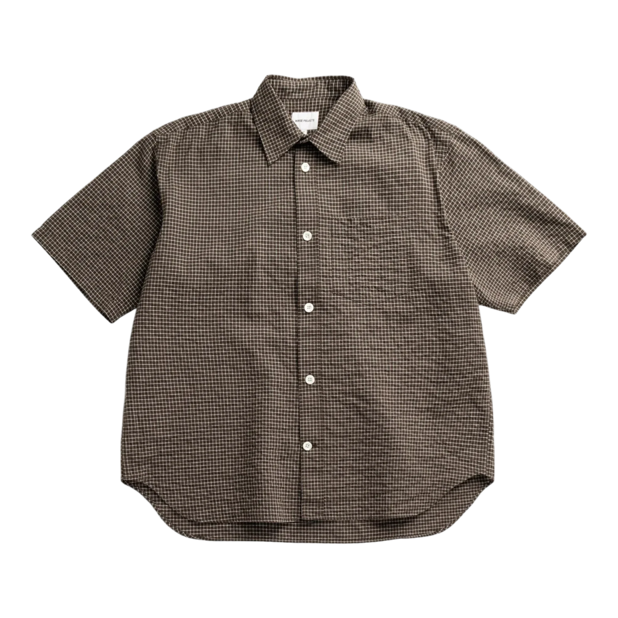 Norse Projects - Espevik Oversized Check SS Shirt - Taupe