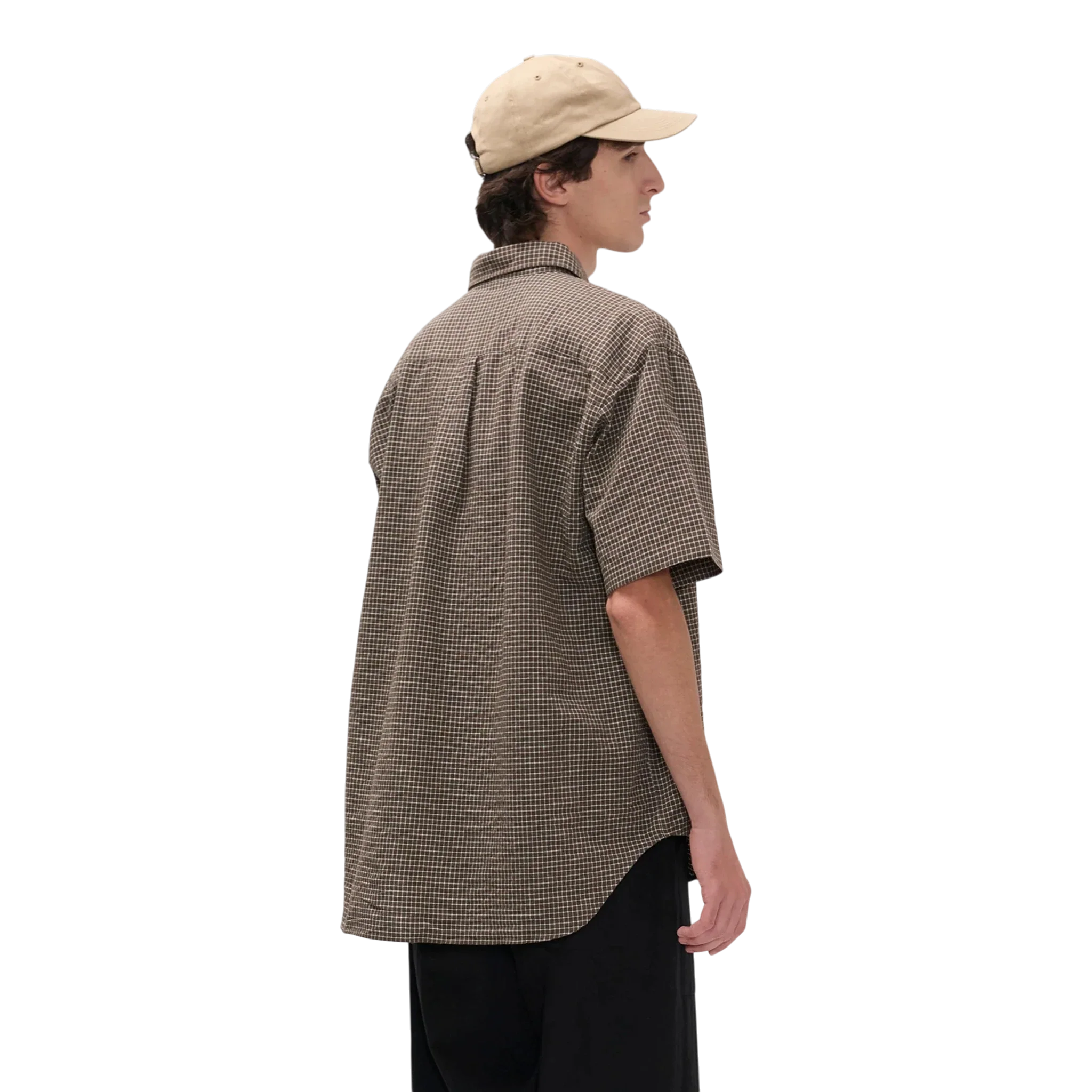 Norse Projects - Espevik Oversized Check SS Shirt - Taupe - Image 4