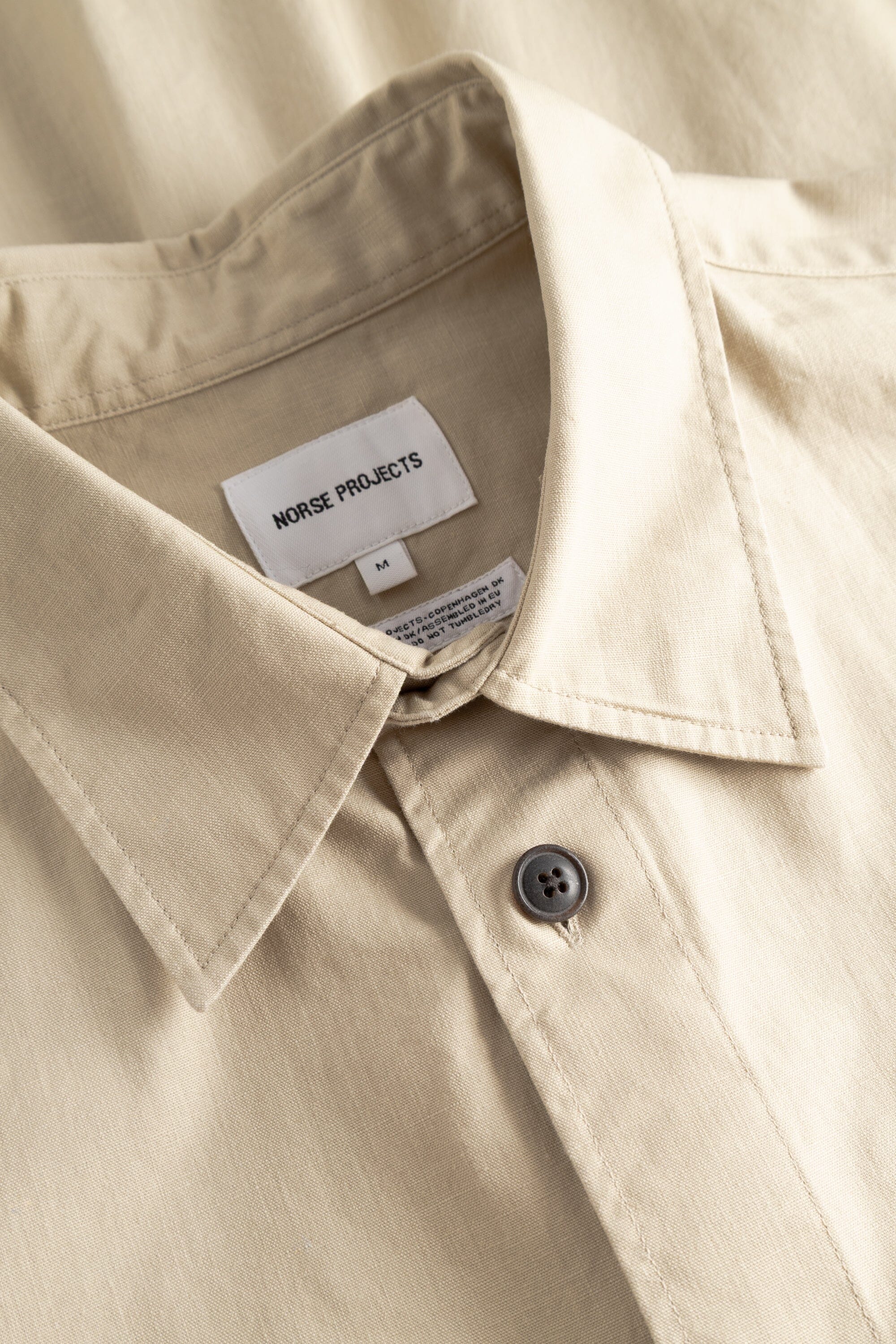 Norse Projects - Espevik Oversized Faded Pigment Dyed SS Shirt - Tan - Image 3