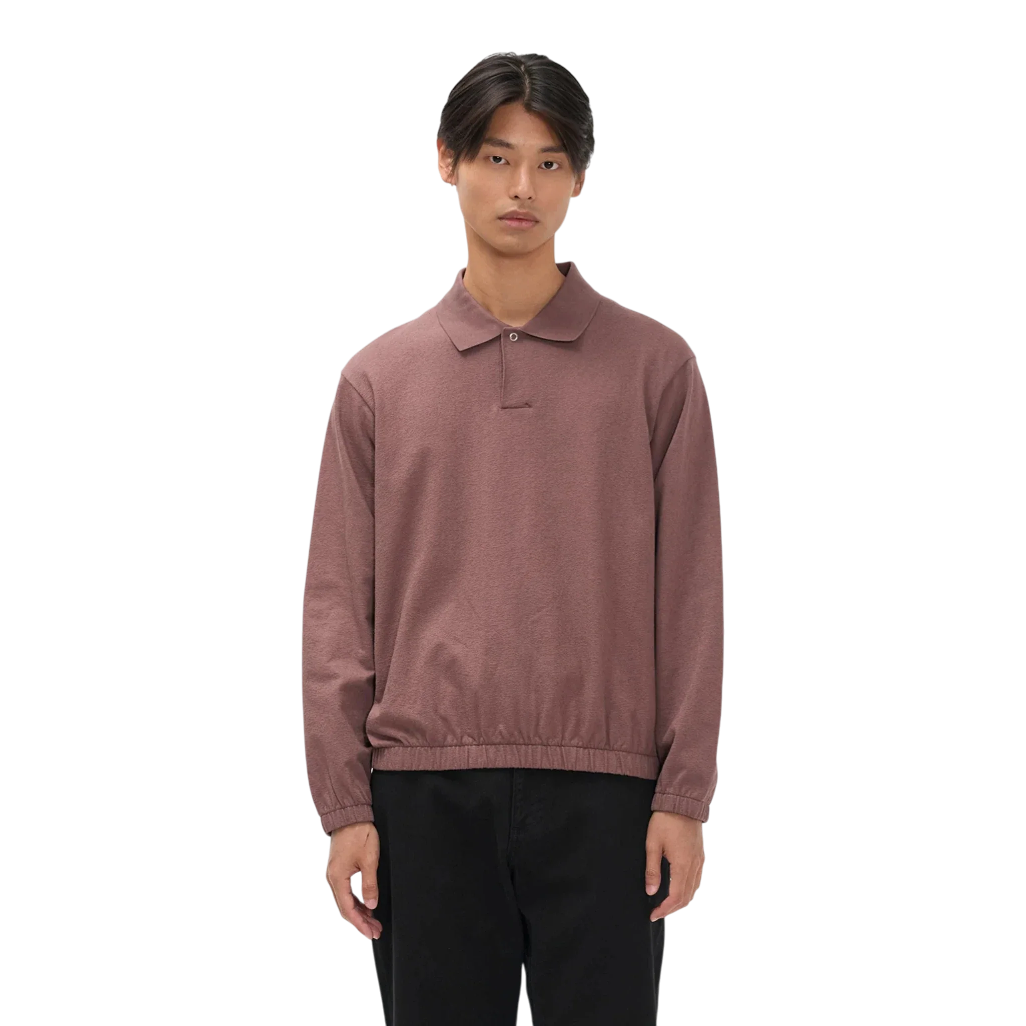 Norse Projects - Sylane Relaxed Light Pile Jersey Polo - Peppercorn - Image 3