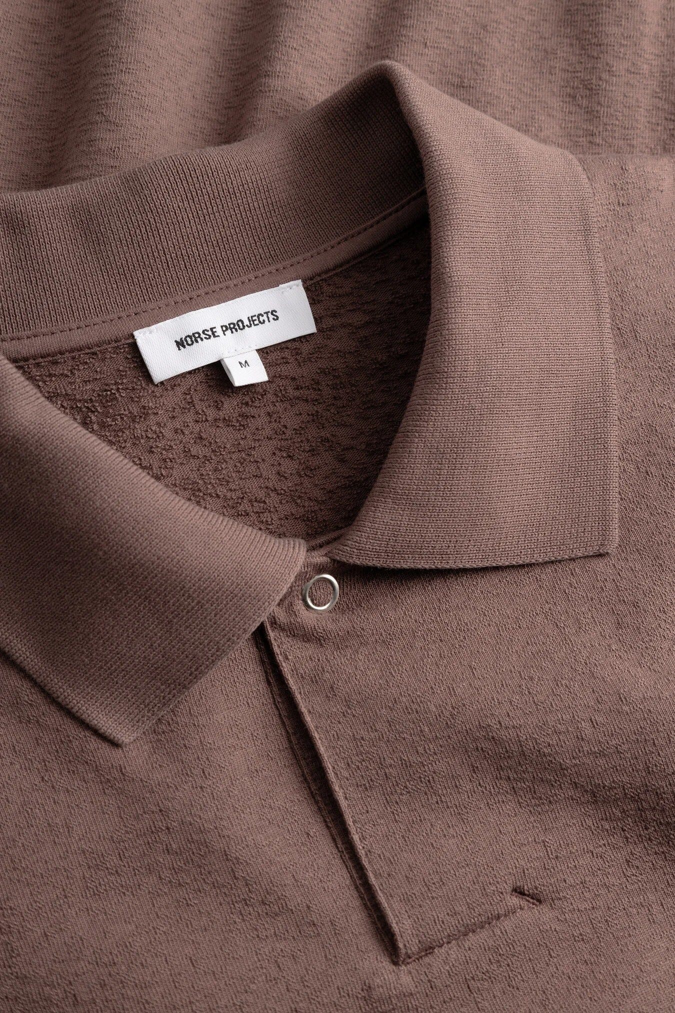 Norse Projects - Sylane Relaxed Light Pile Jersey Polo - Peppercorn - Image 5