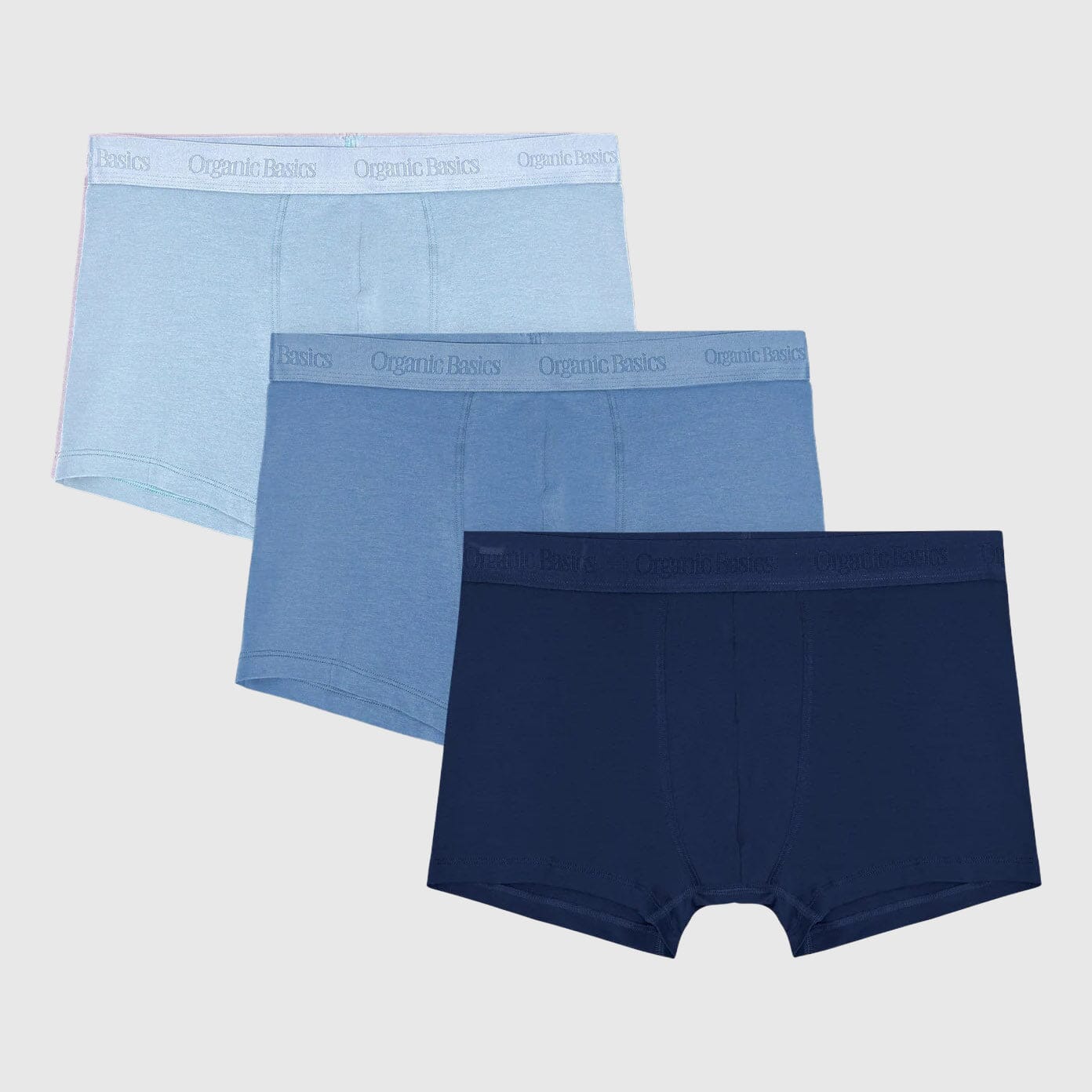 Organic Basics - Core Trunks 3-Pack - Cloudy Blue / Stone Blue / Midnight Blue