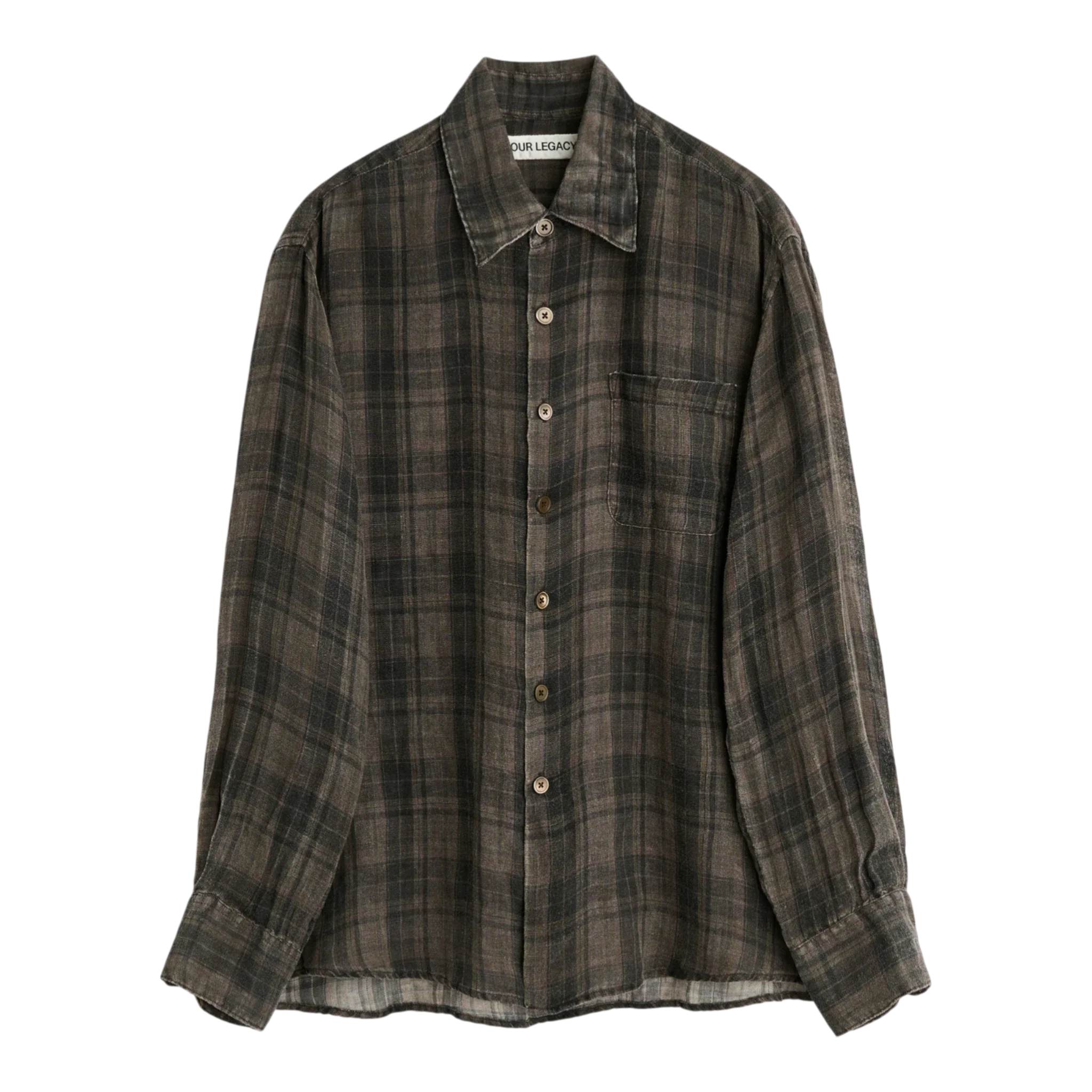 Our Legacy - Above Shirt - Penumbra Check Sheercoat Linen