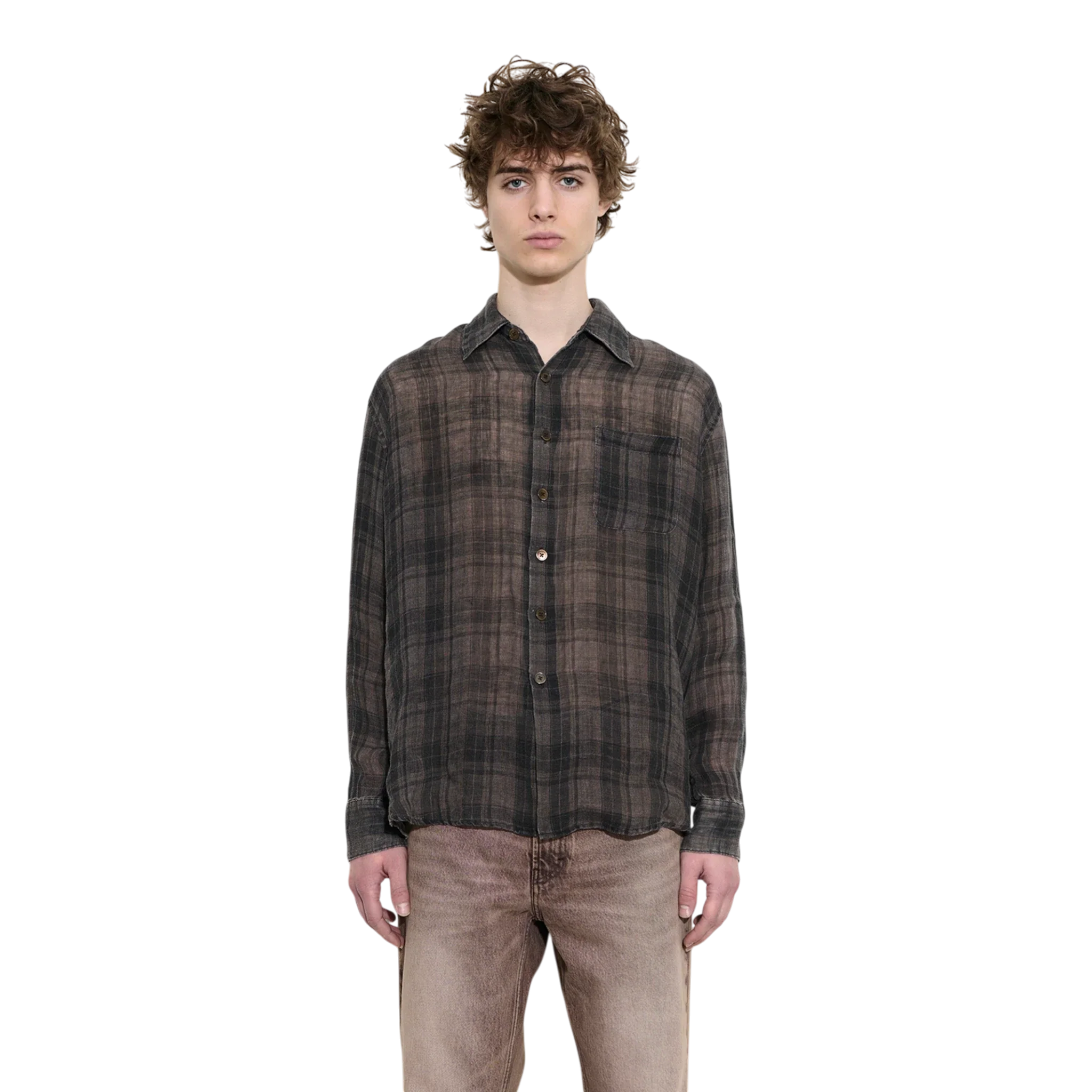 Our Legacy - Above Shirt - Penumbra Check Sheercoat Linen - Image 2