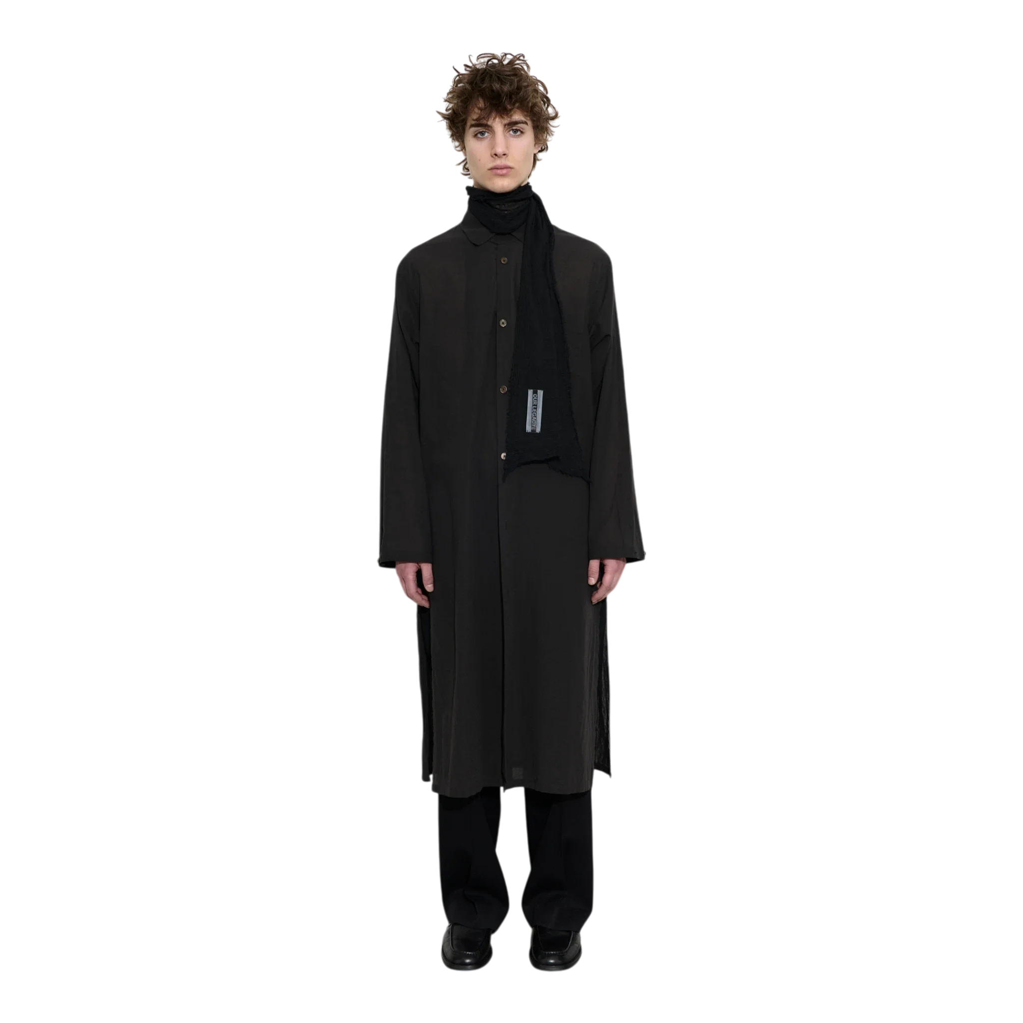 Our Legacy - Cottage Scarf - Black Crinkle Cotton