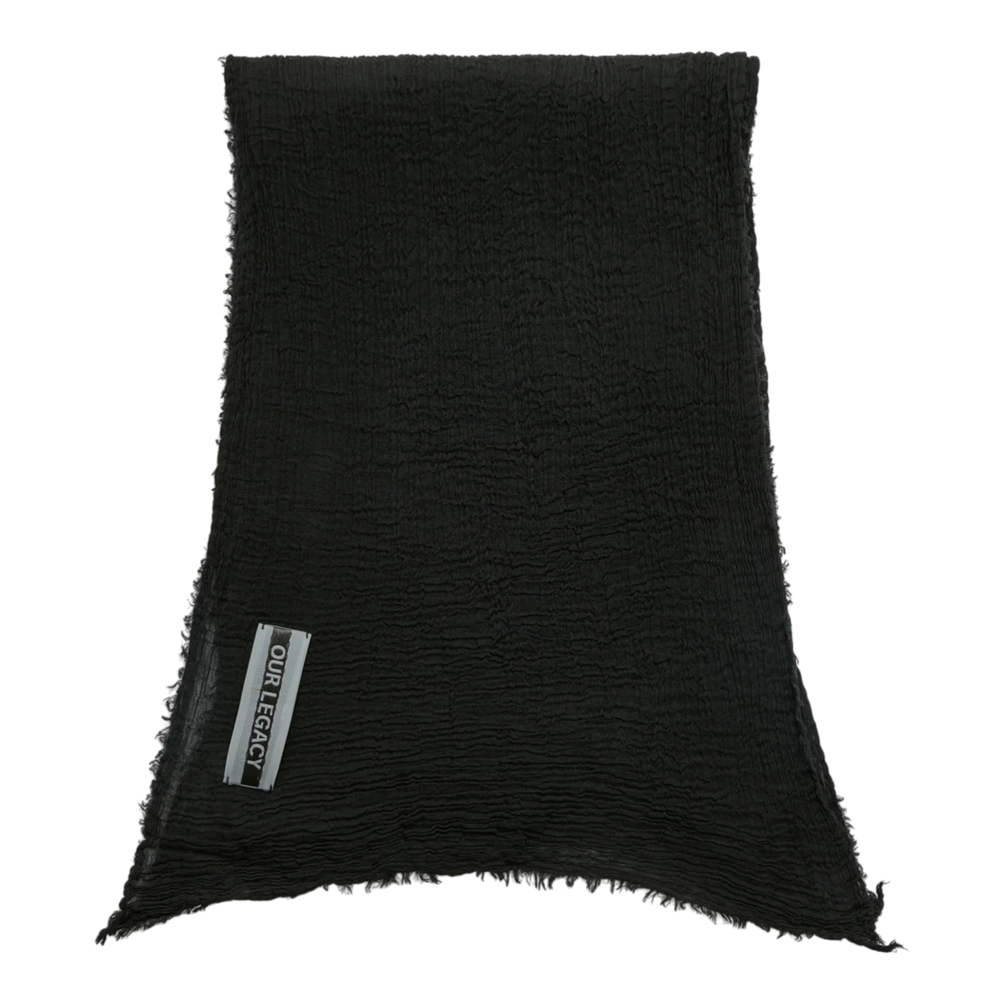 Our Legacy - Cottage Scarf - Black Crinkle Cotton - Image 2