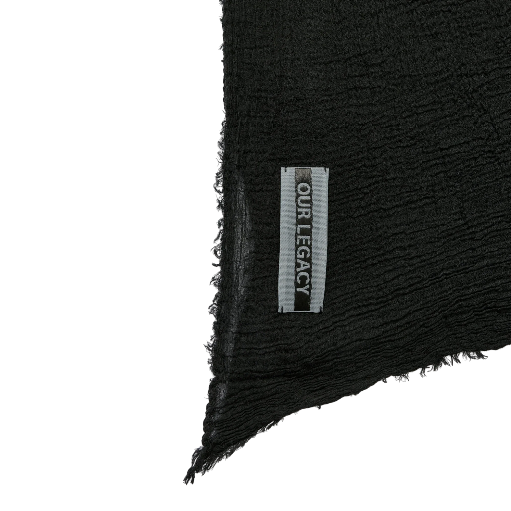 Our Legacy - Cottage Scarf - Black Crinkle Cotton - Image 3