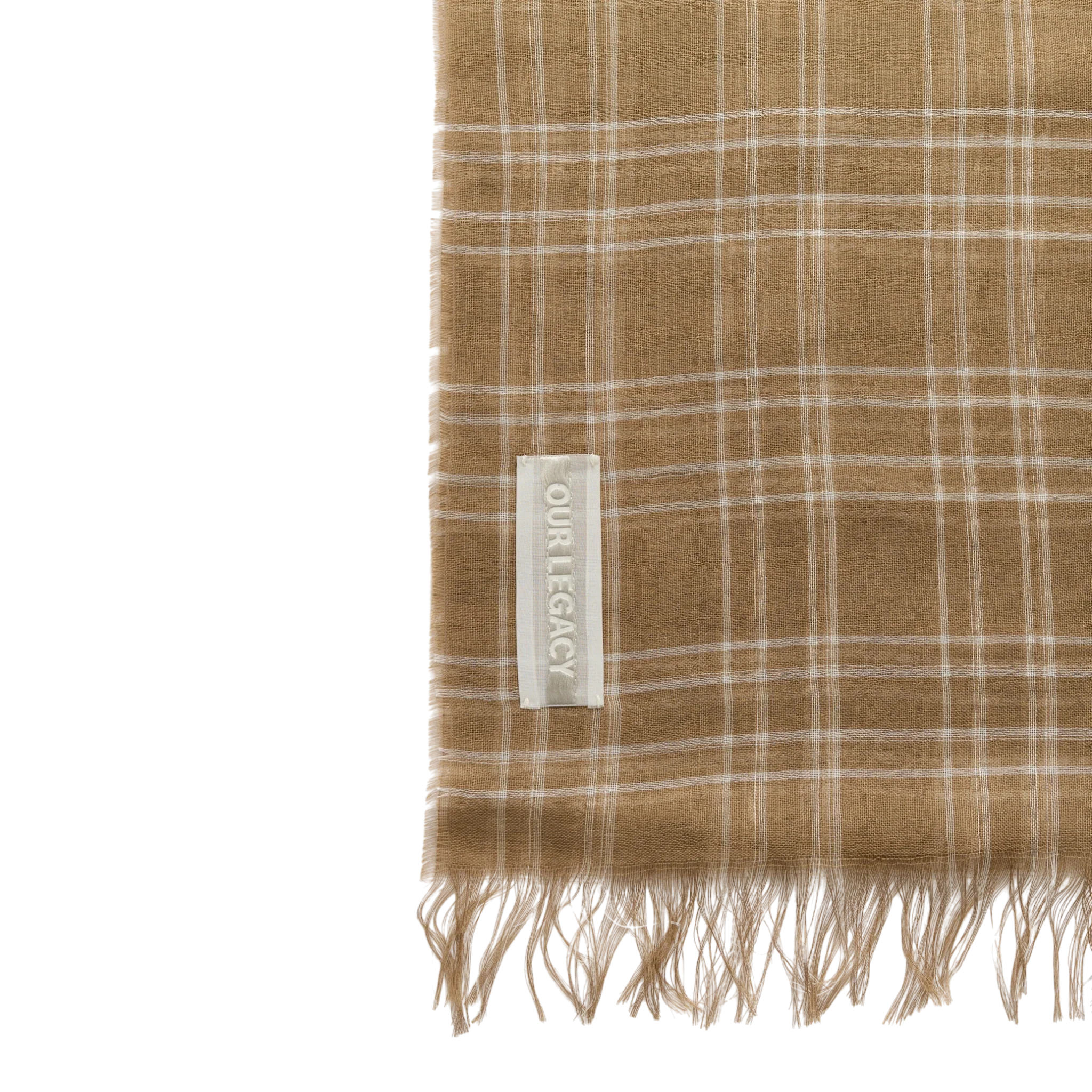 Our Legacy - Cottage Scarf - Walnut Grid Sparse Tencel - Image 3
