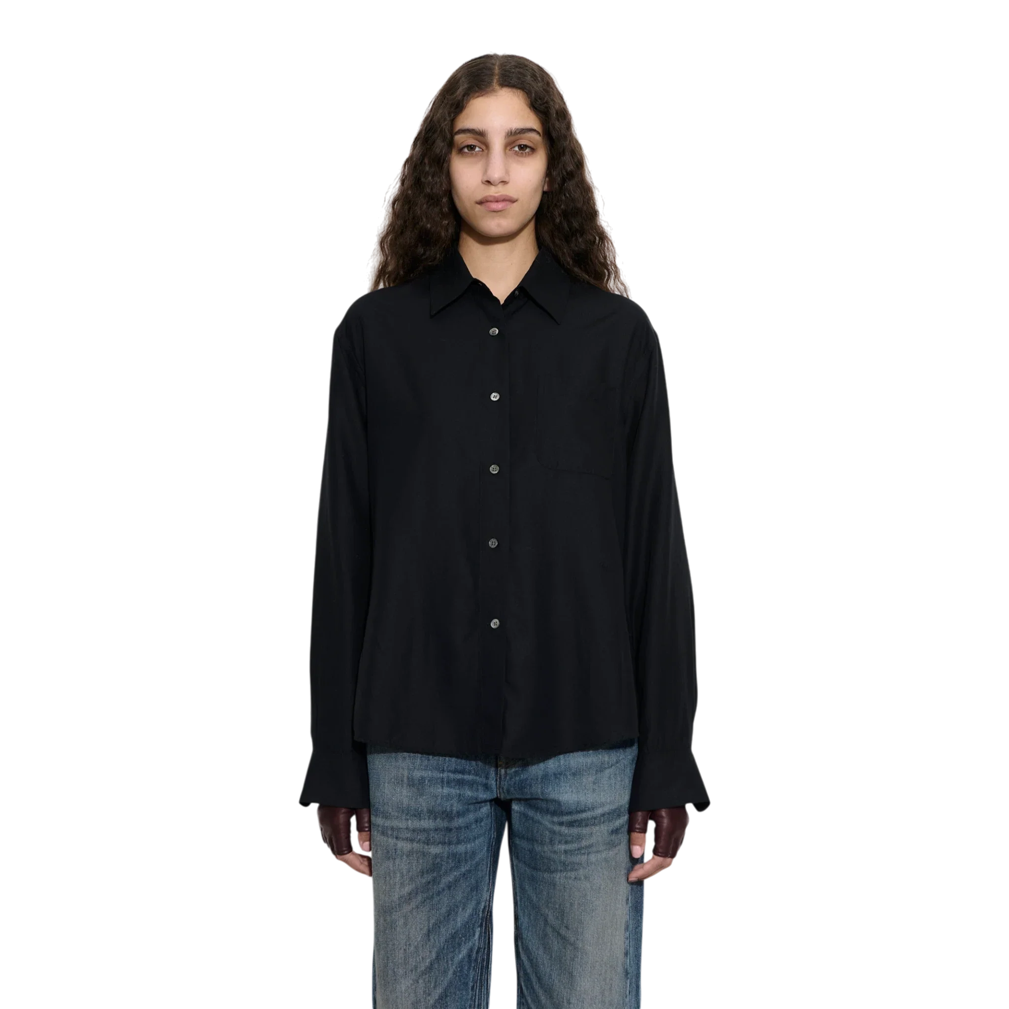 Our Legacy - Forever Shirt - Black Liquid Tencel - Image 2