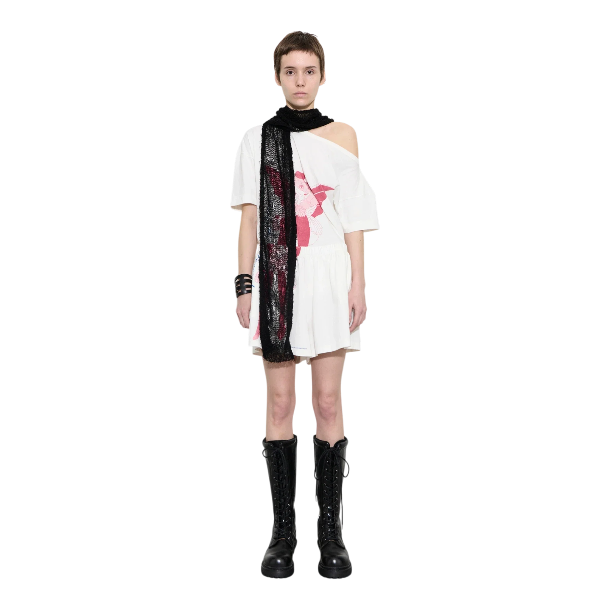 Our Legacy - Net Scarf - Black Ragged Open Linen - Image 2