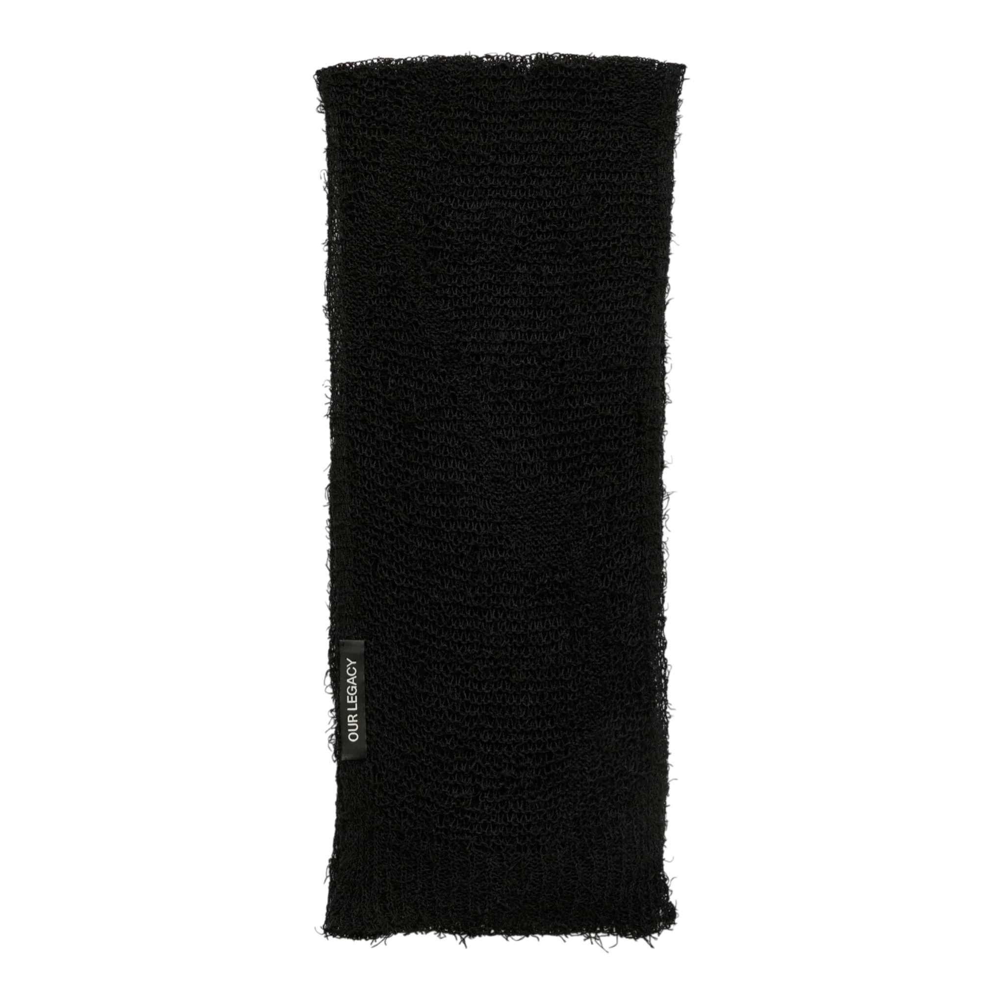 Our Legacy - Net Scarf - Black Ragged Open Linen - Image 3